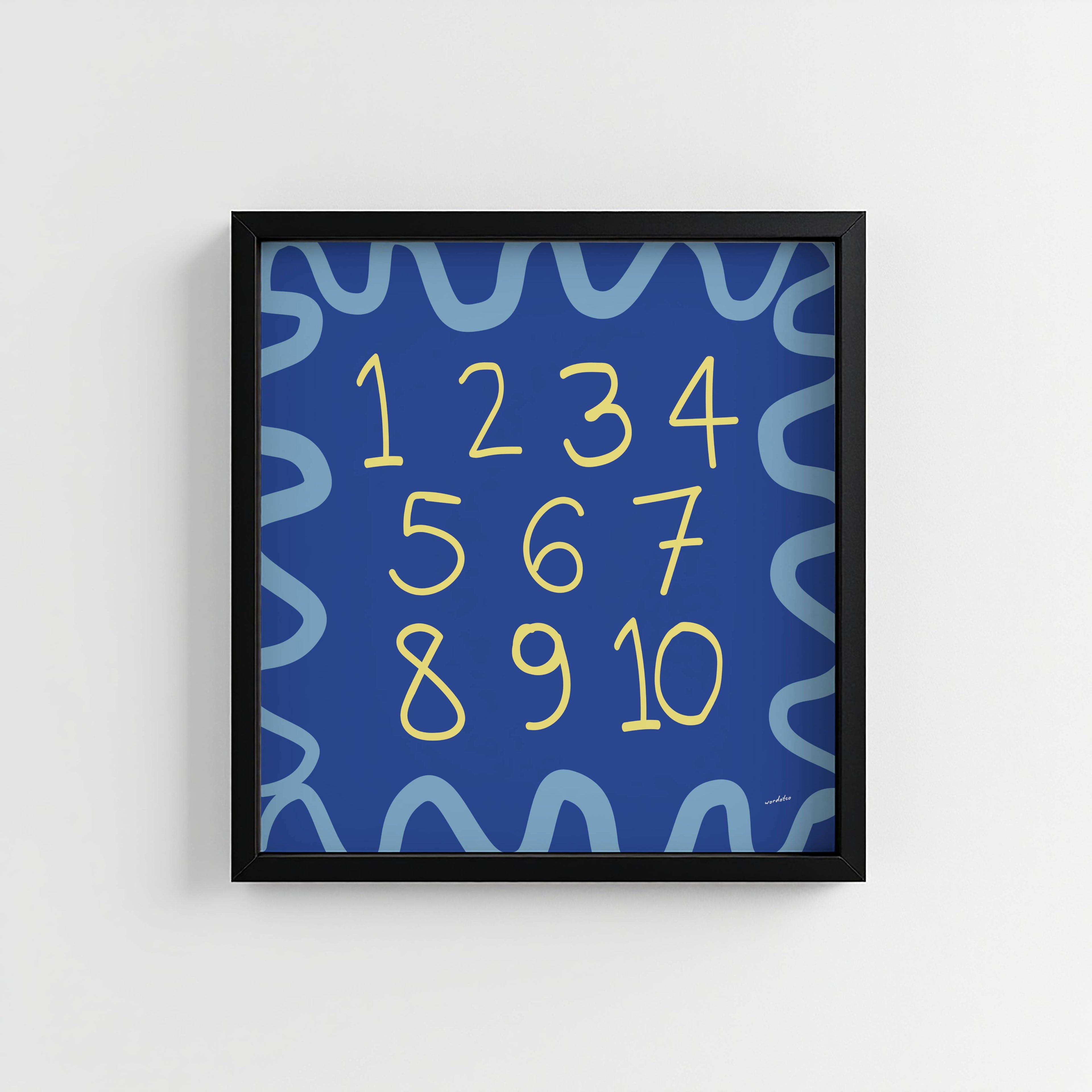 ENGLISH NUMBER CHART PRINT