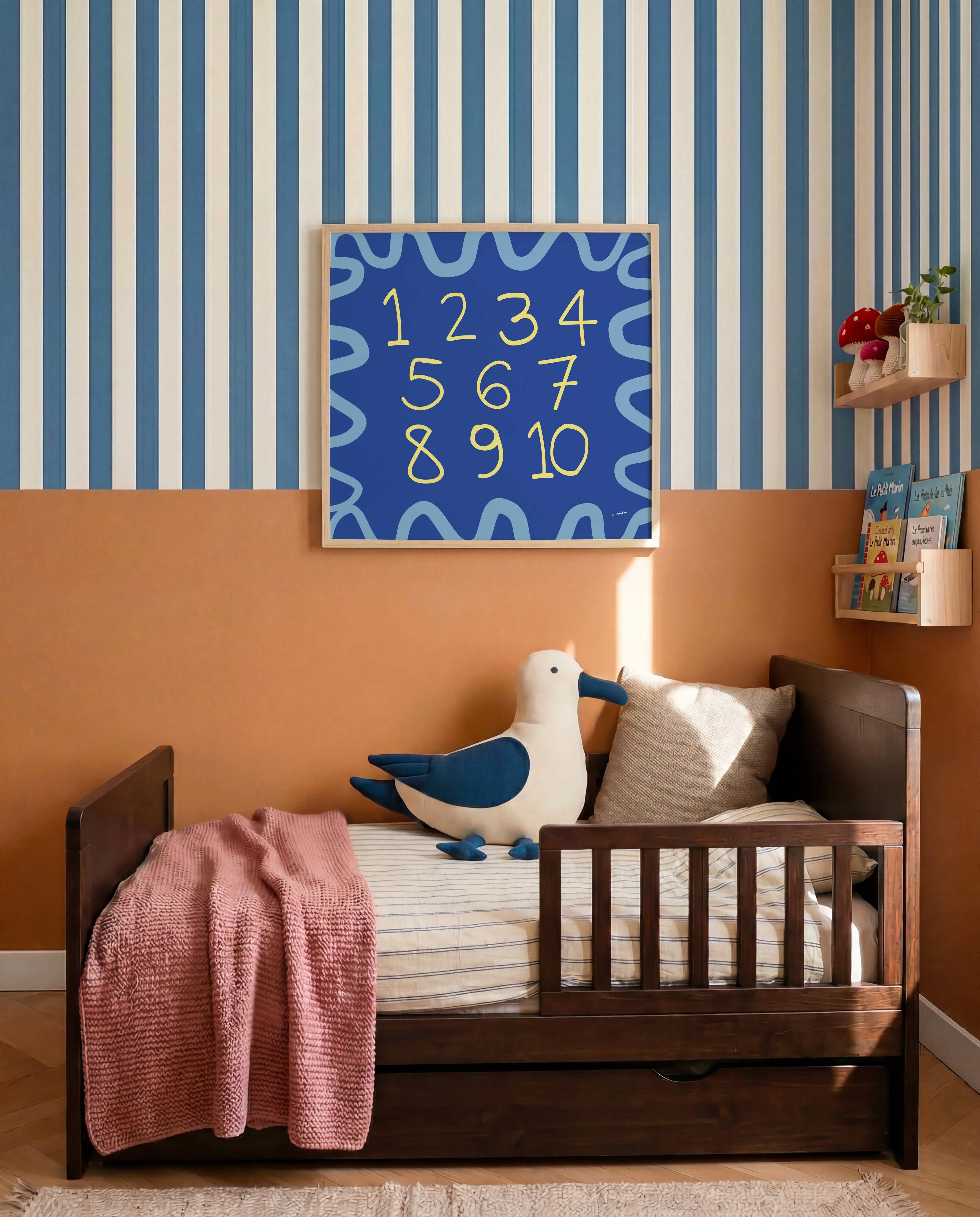 ENGLISH NUMBER CHART PRINT