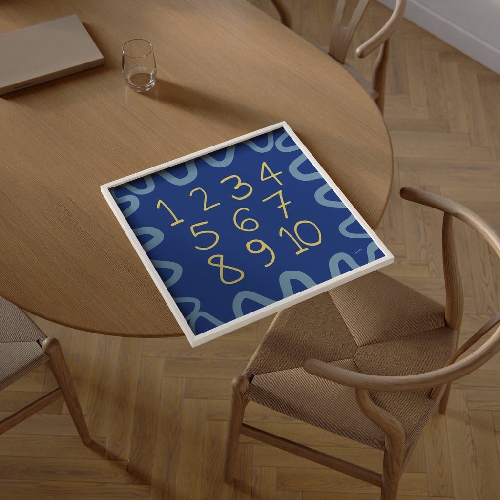 ENGLISH NUMBER CHART PRINT