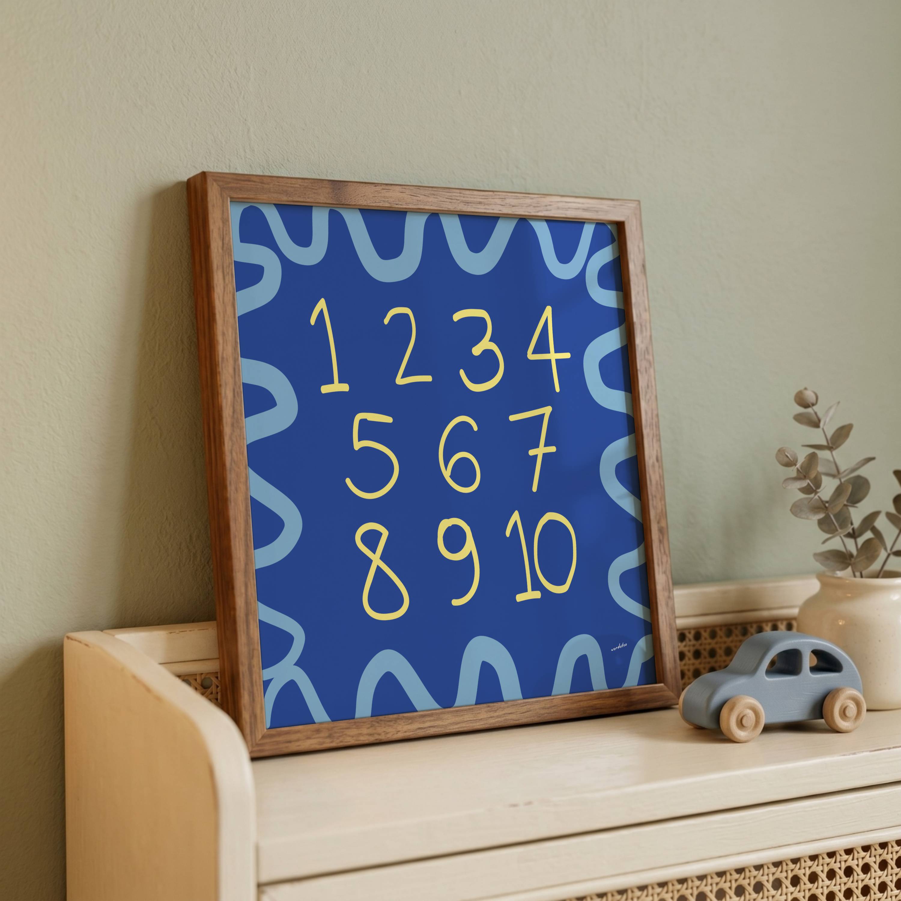 ENGLISH NUMBER CHART PRINT