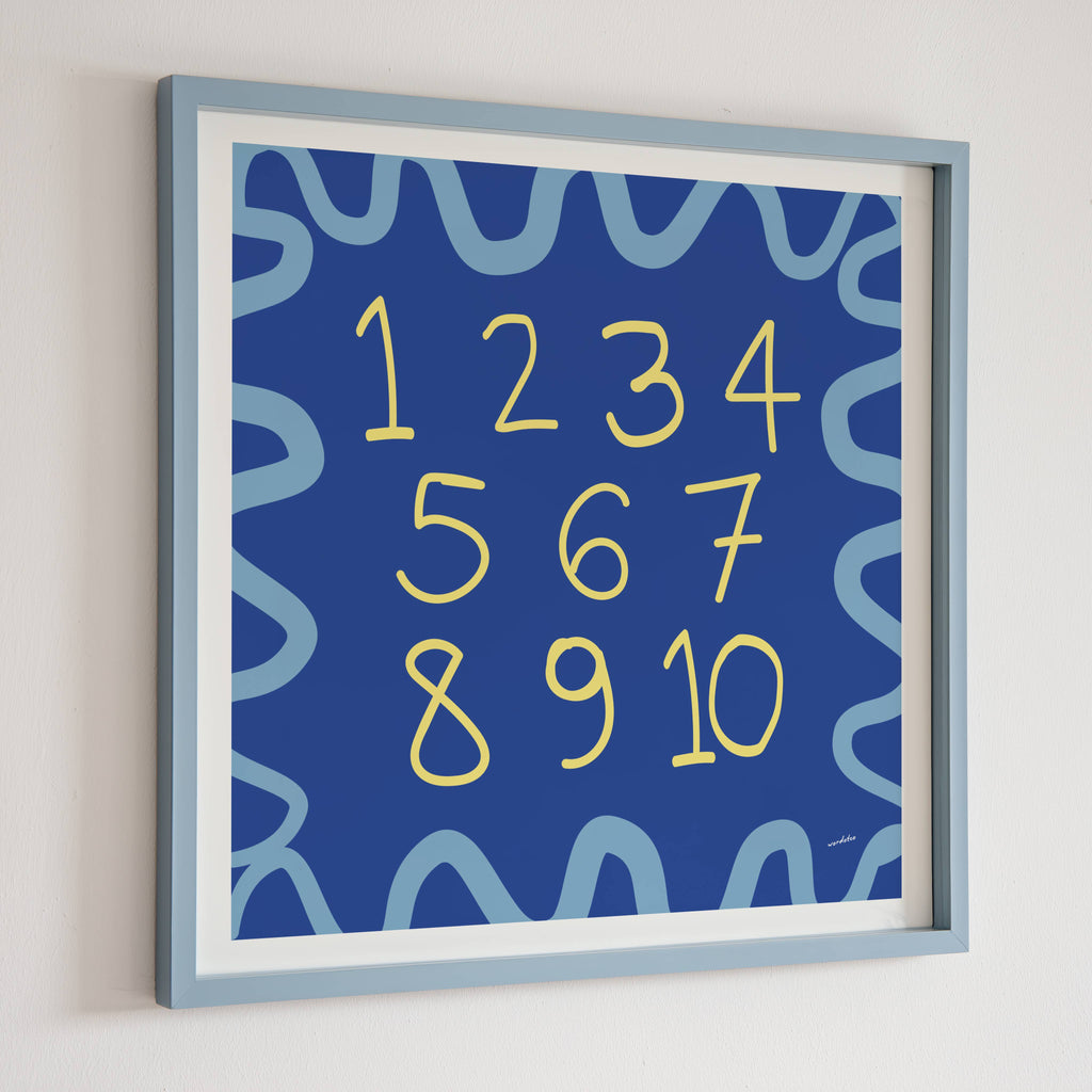 ENGLISH NUMBER CHART PRINT