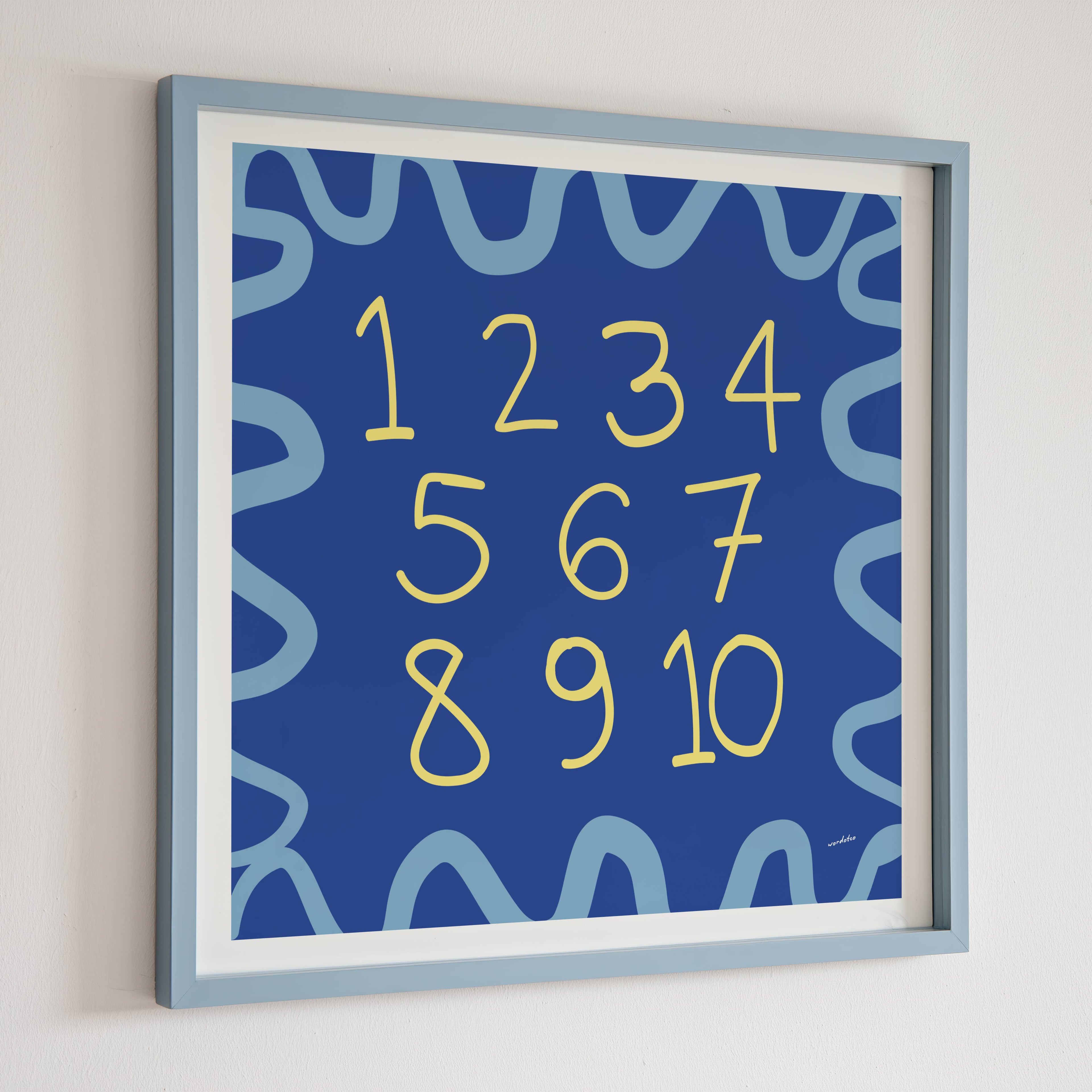 ENGLISH NUMBER CHART PRINT