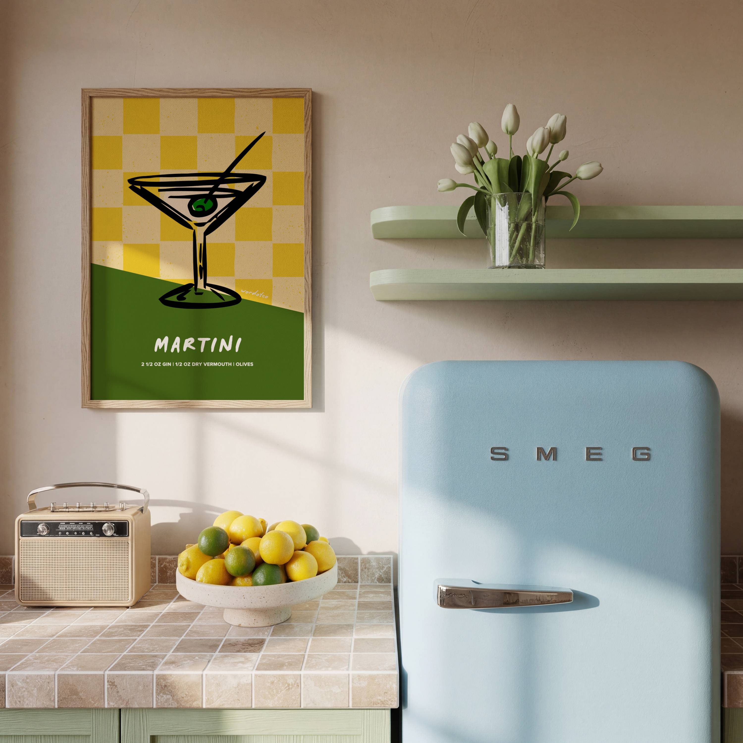 MARTINI COCKTAIL PRINT