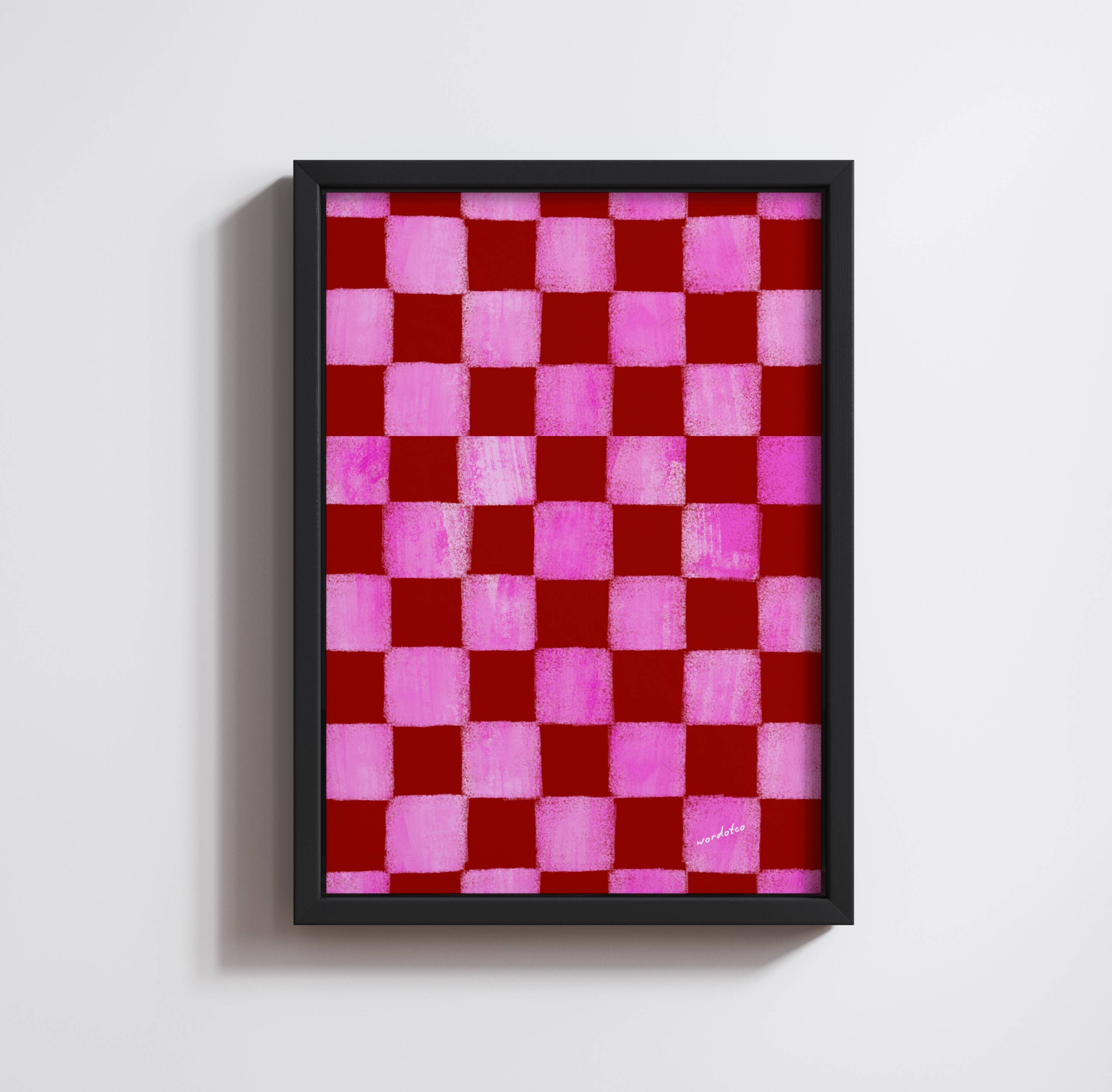 PINK CHECKERED PRINT
