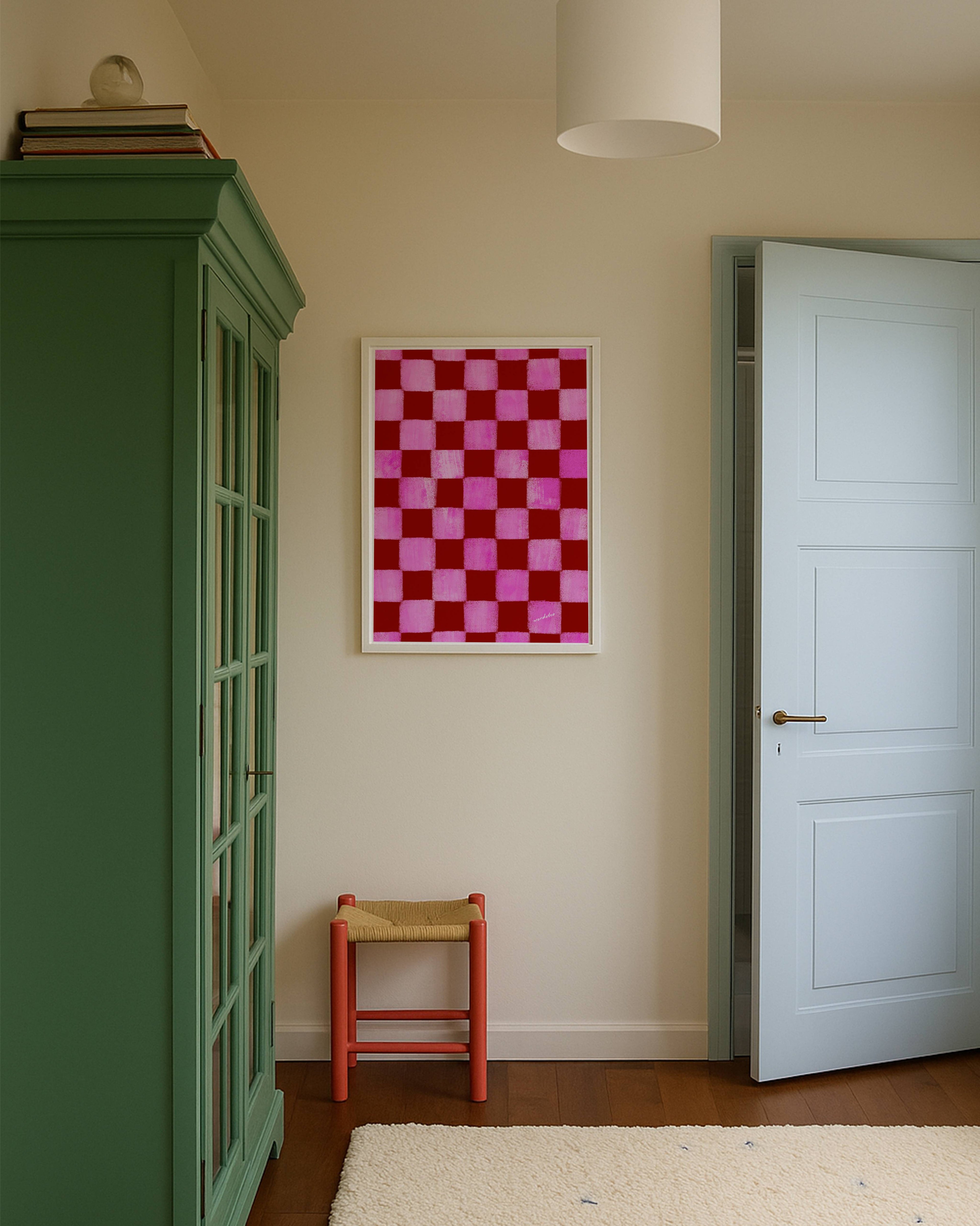 PINK CHECKERED PRINT