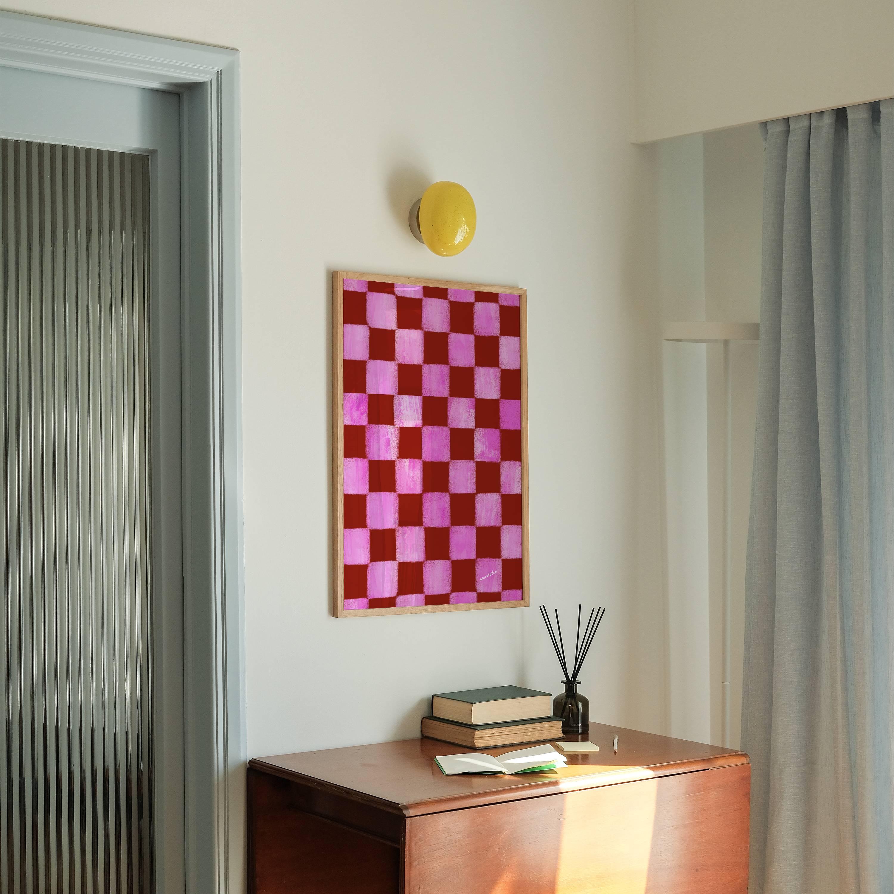 PINK CHECKERED PRINT