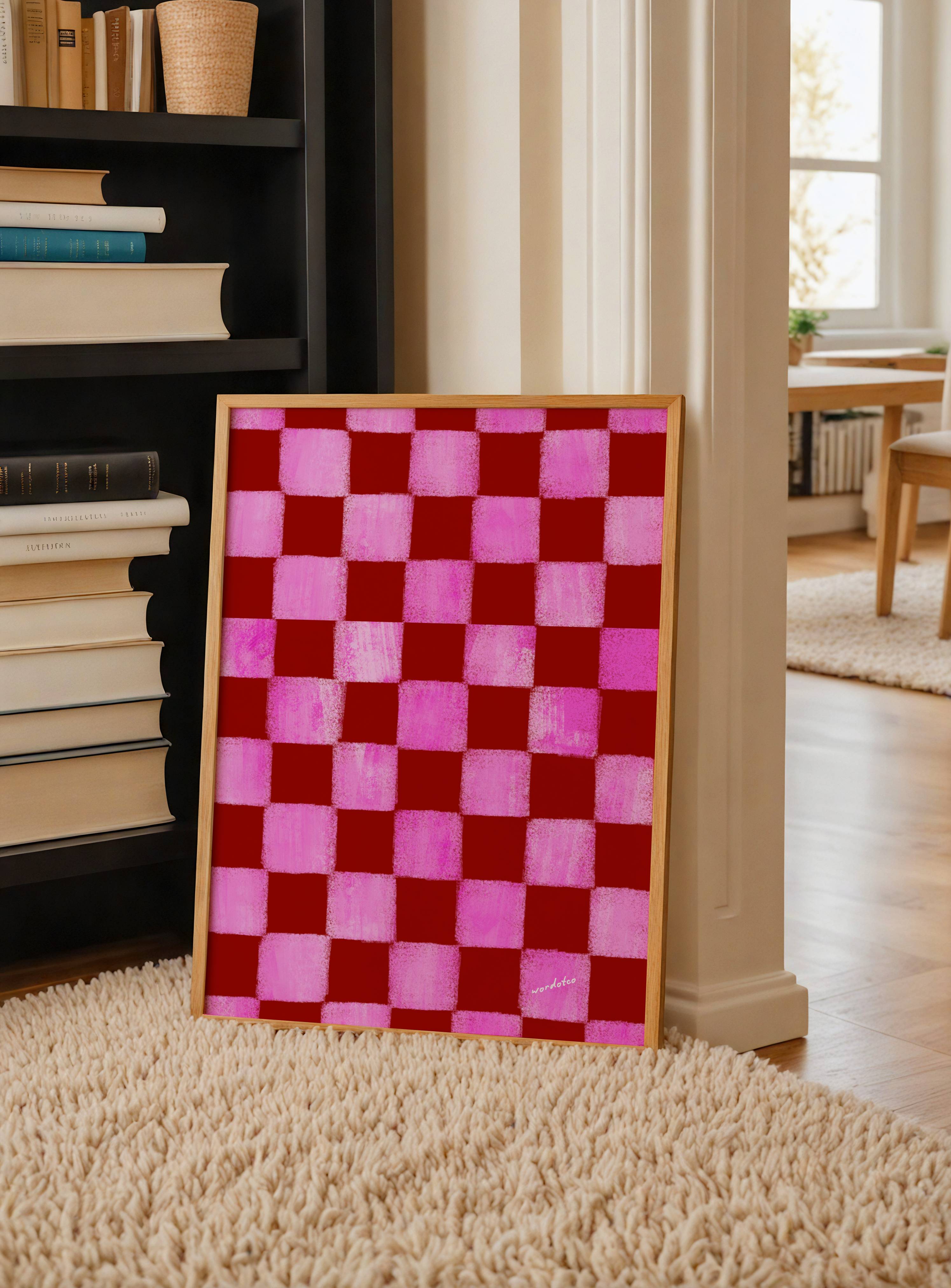PINK CHECKERED PRINT