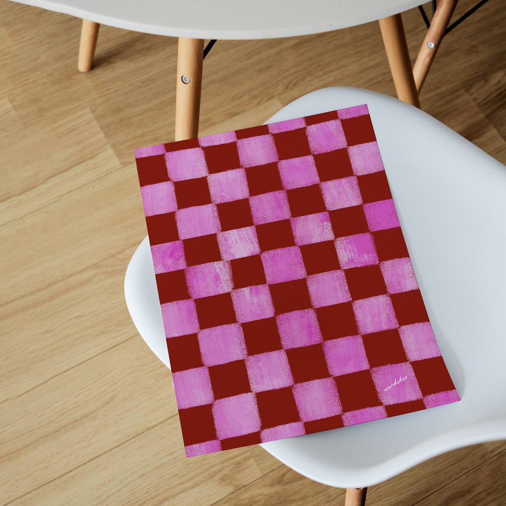 PINK CHECKERED PRINT