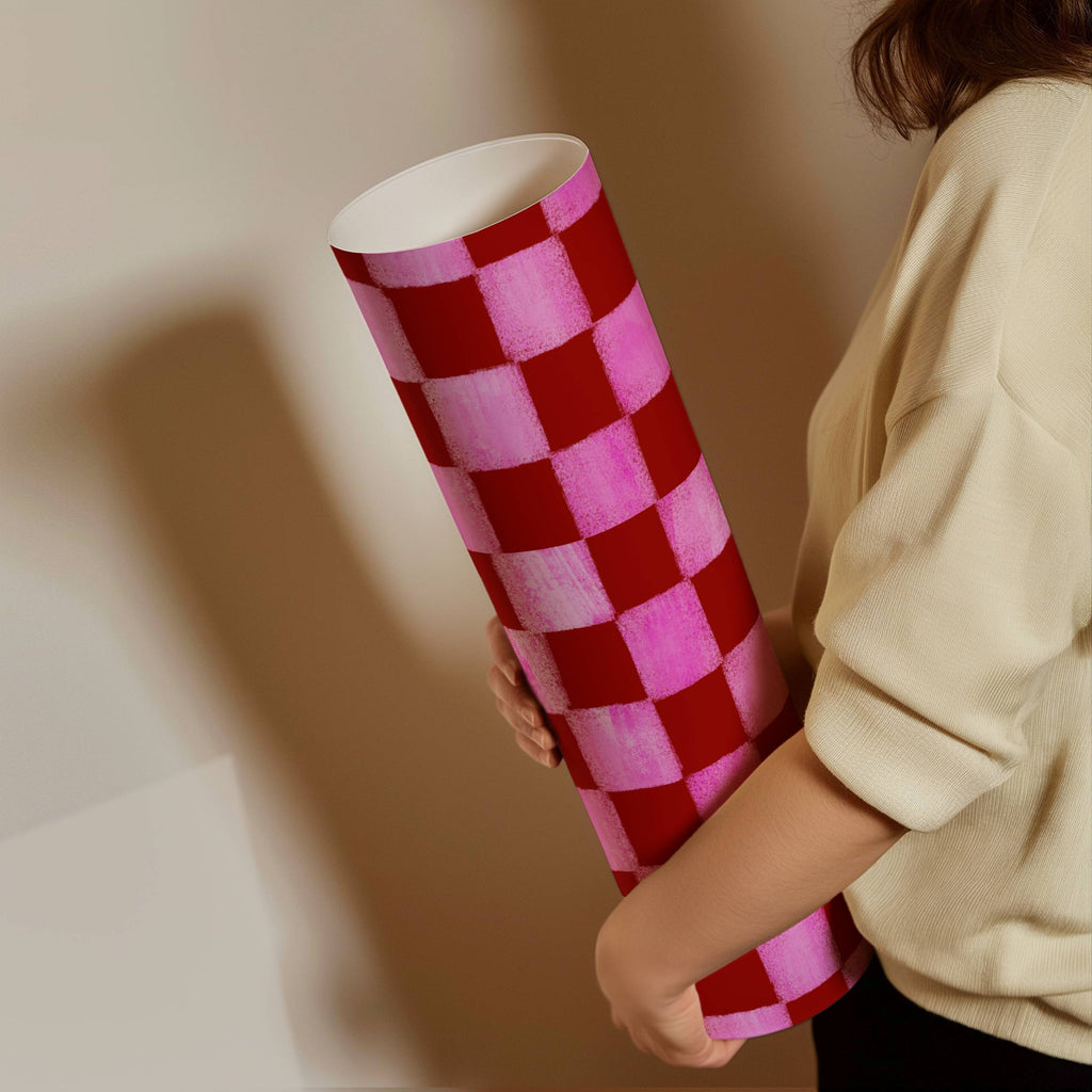 PINK CHECKERED PRINT