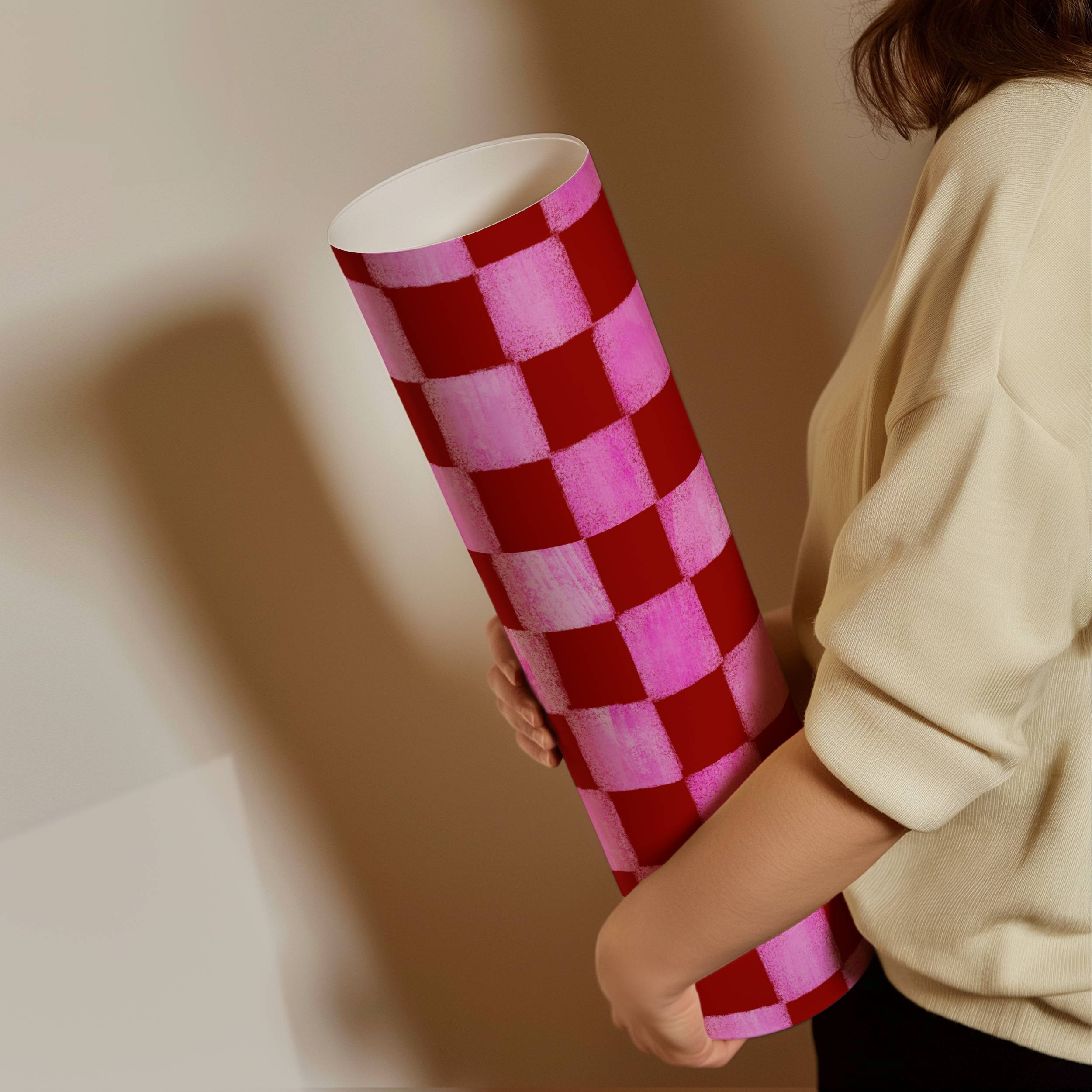 PINK CHECKERED PRINT