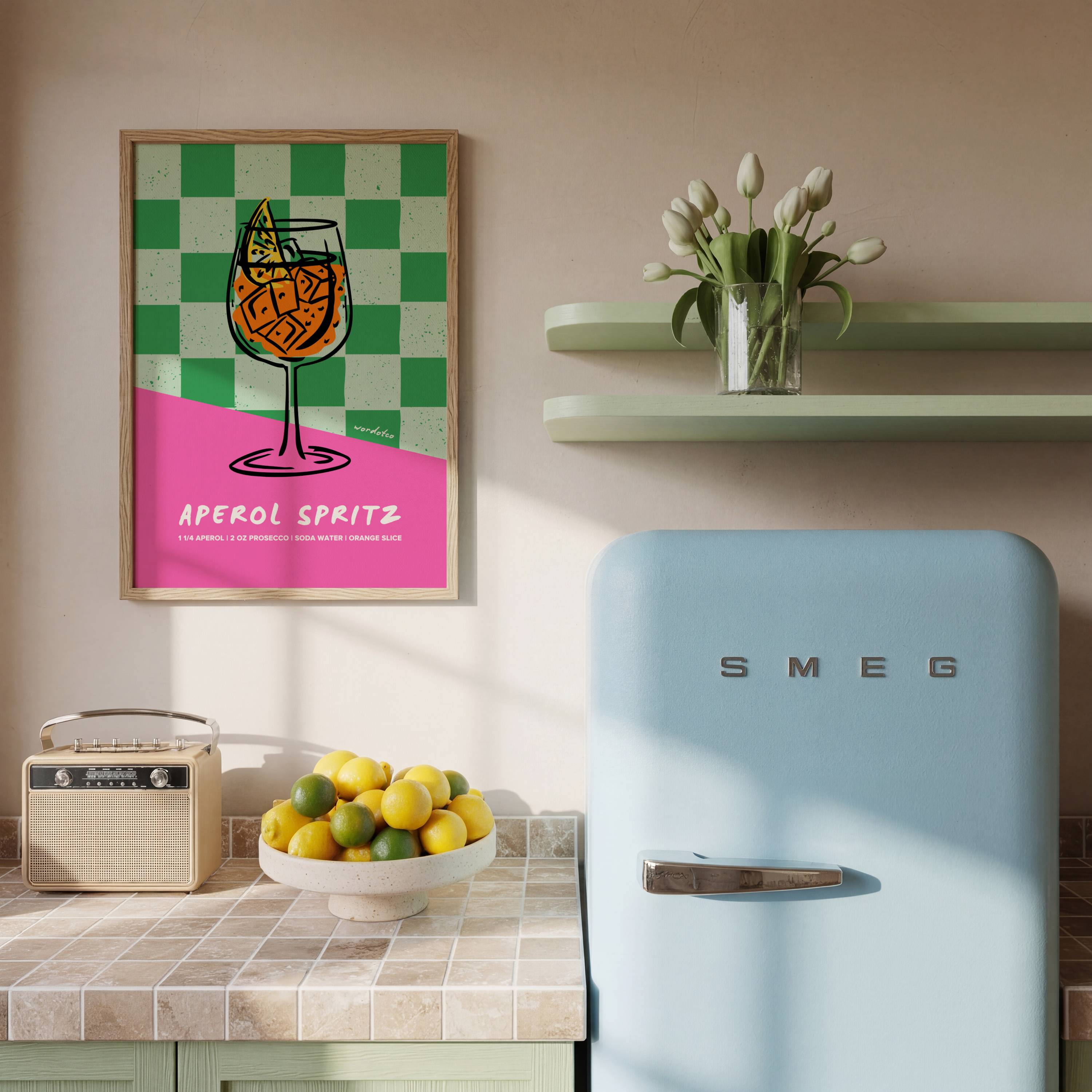APEROL SPRITZ COCKTAIL PRINT