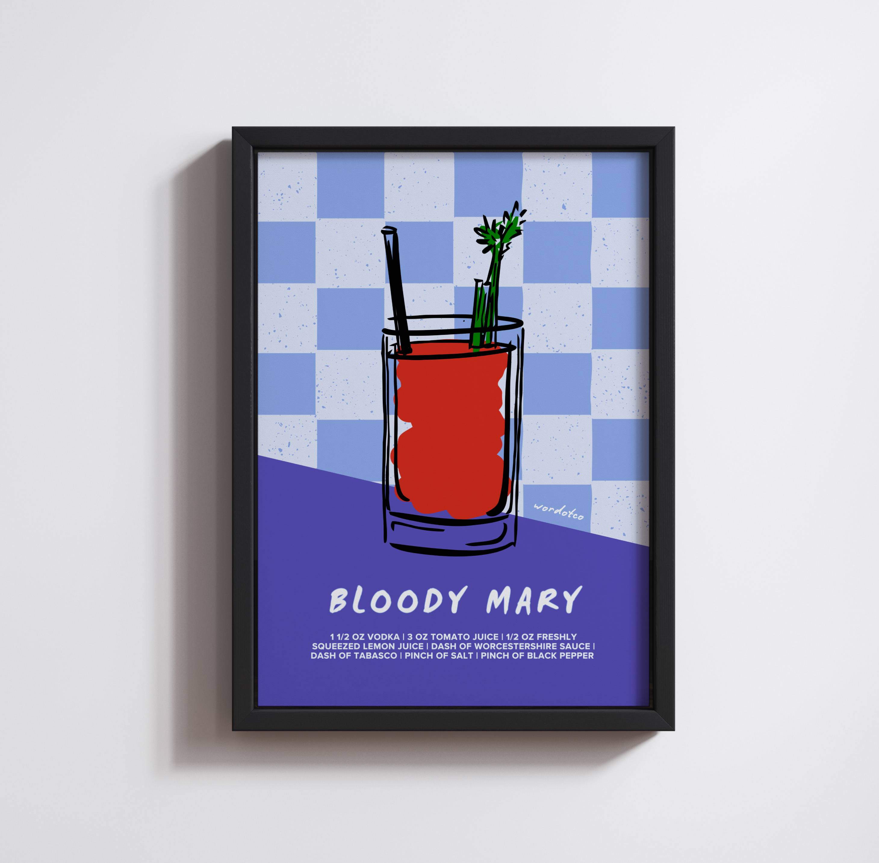 BLOODY MARY COCKTAIL PRINT
