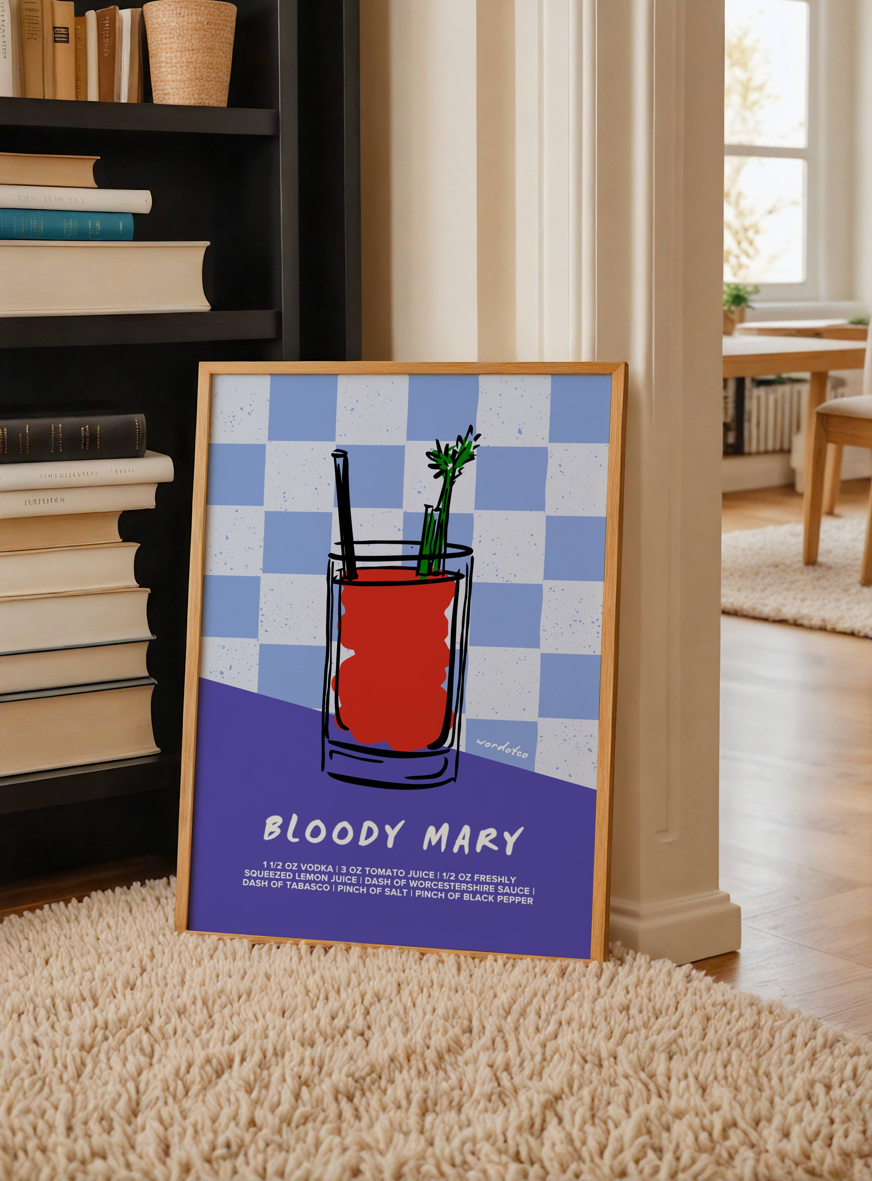 BLOODY MARY COCKTAIL PRINT