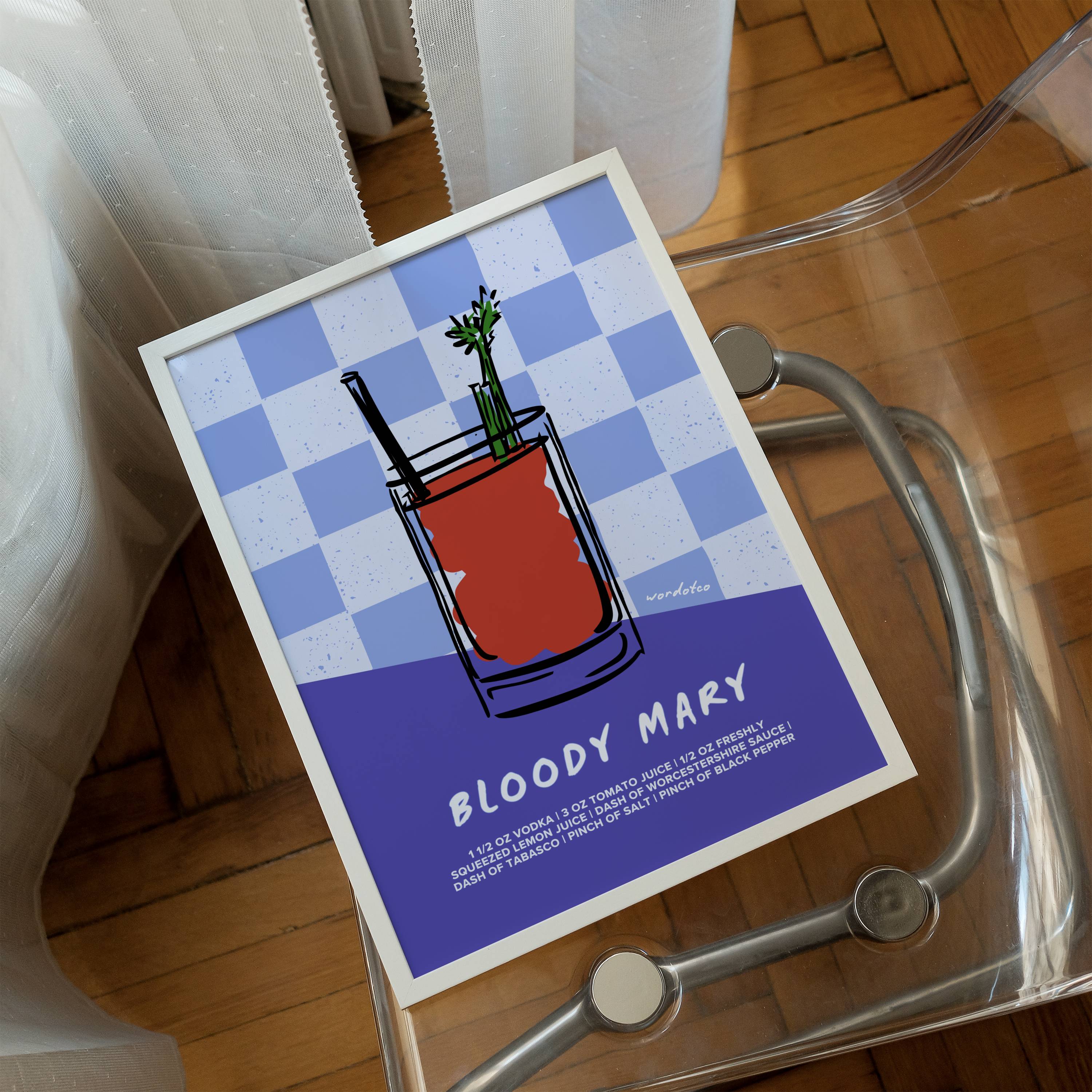 BLOODY MARY COCKTAIL PRINT