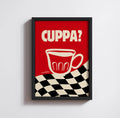 CHECKERED CUPPA PRINT