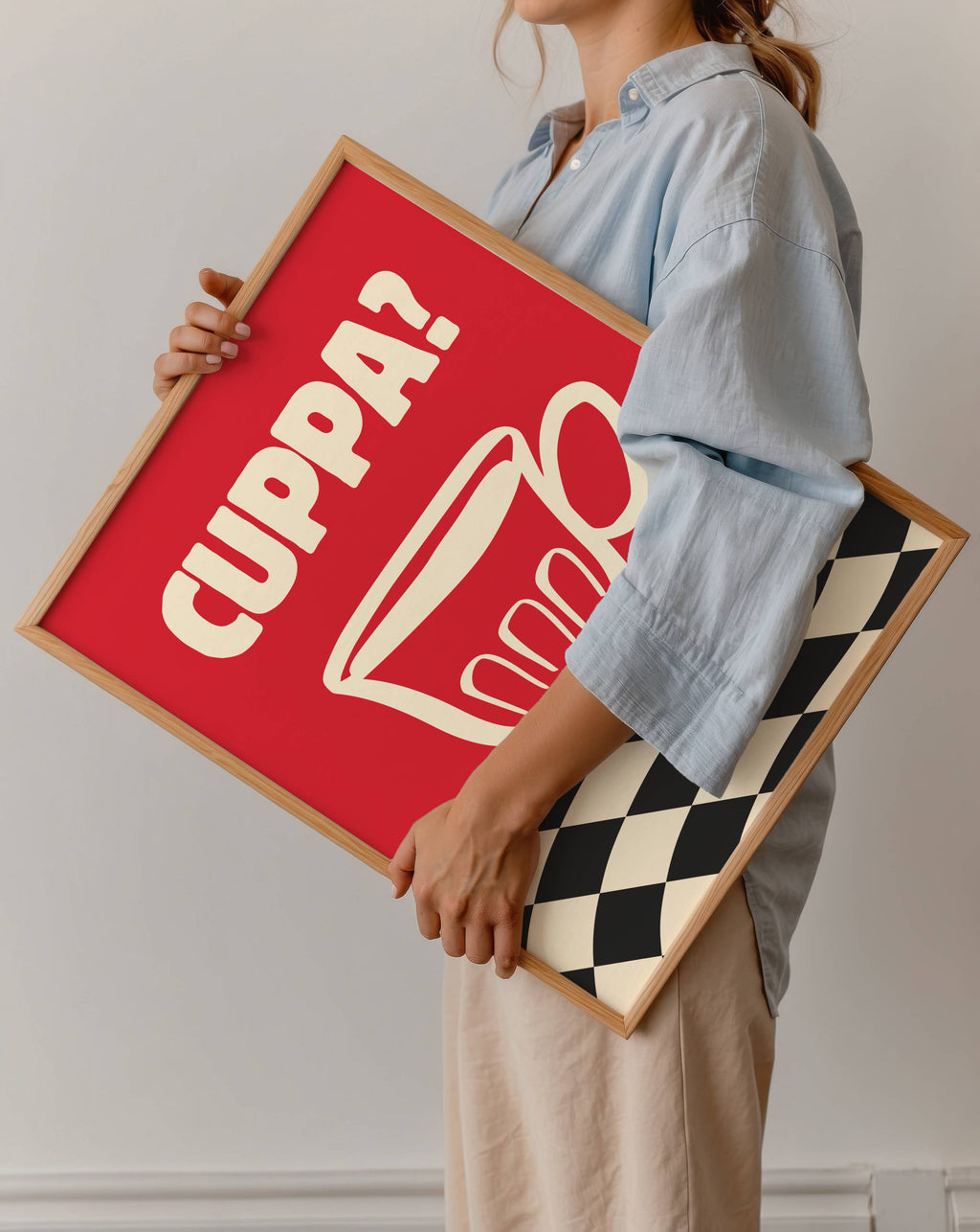CHECKERED CUPPA PRINT