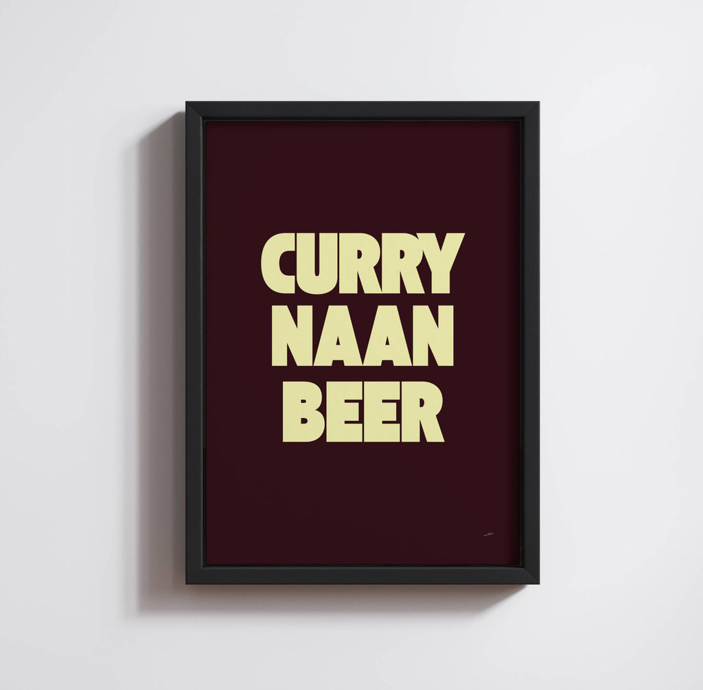 CURRY NAAN BEER PRINT