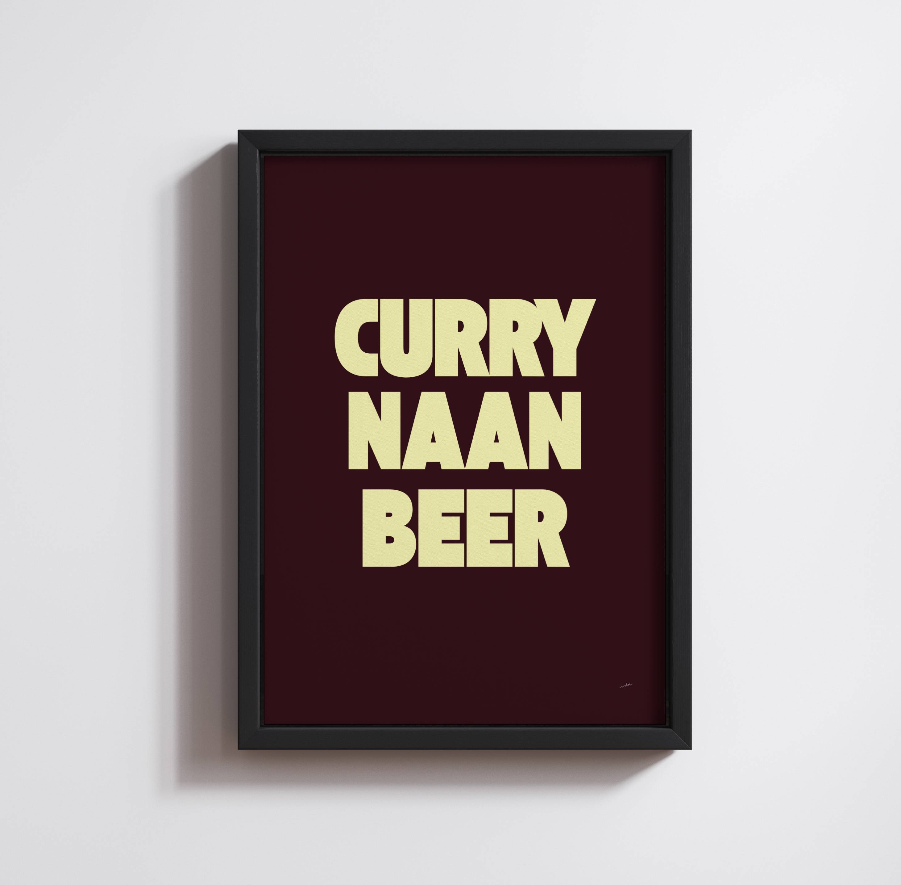 CURRY NAAN BEER PRINT