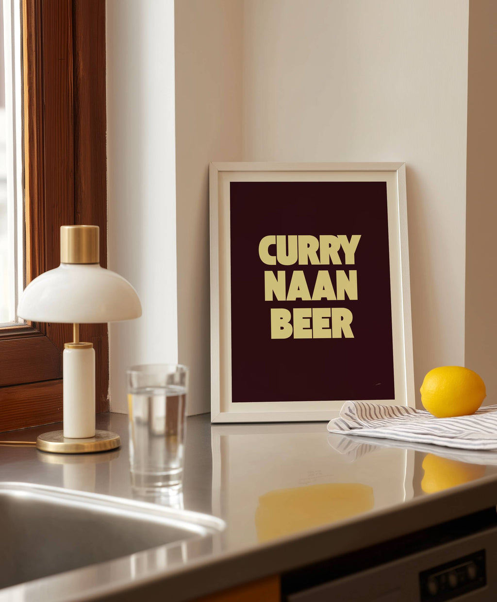 CURRY NAAN BEER PRINT