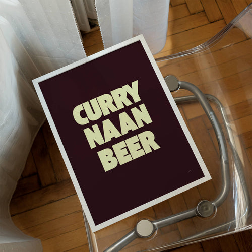 CURRY NAAN BEER PRINT