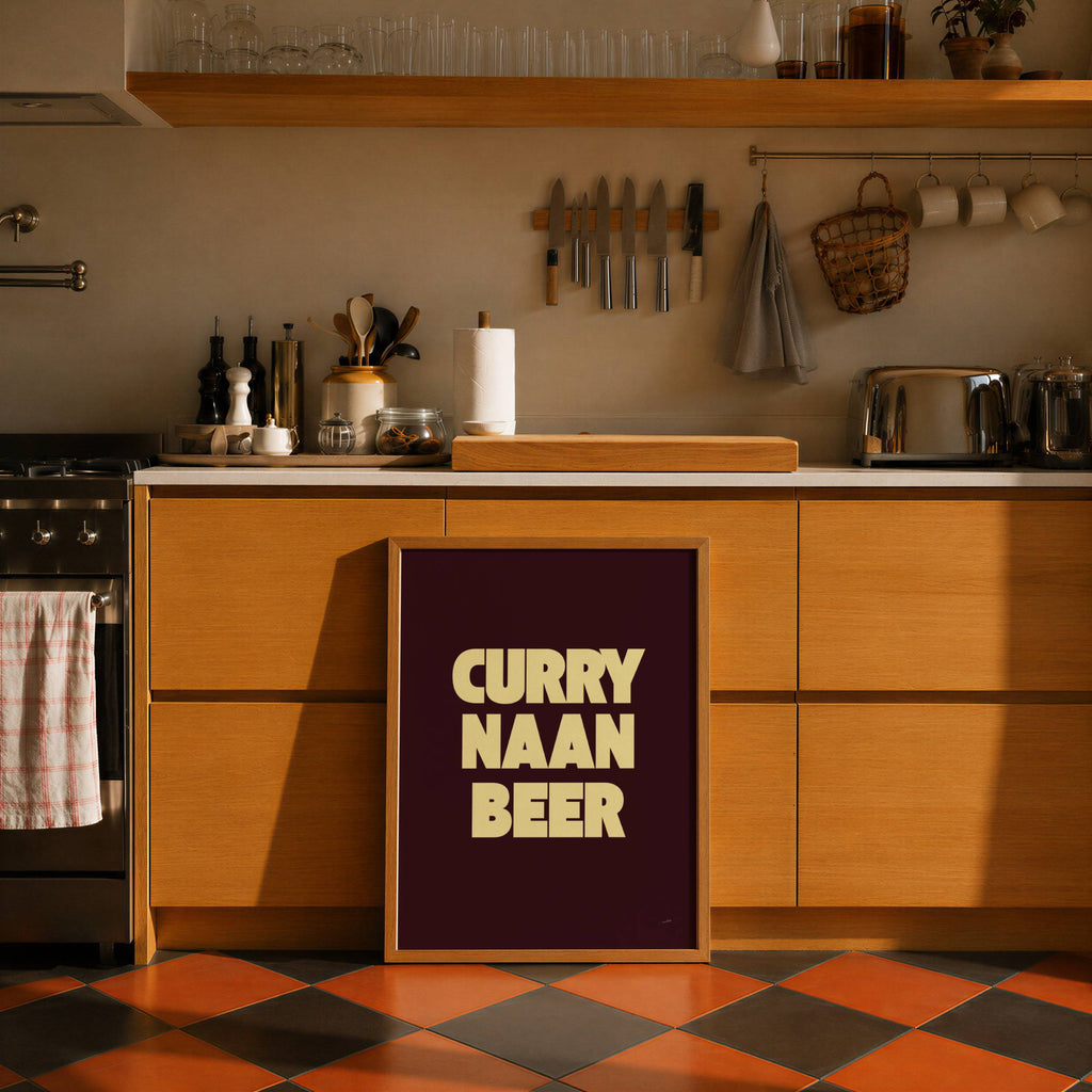 CURRY NAAN BEER PRINT