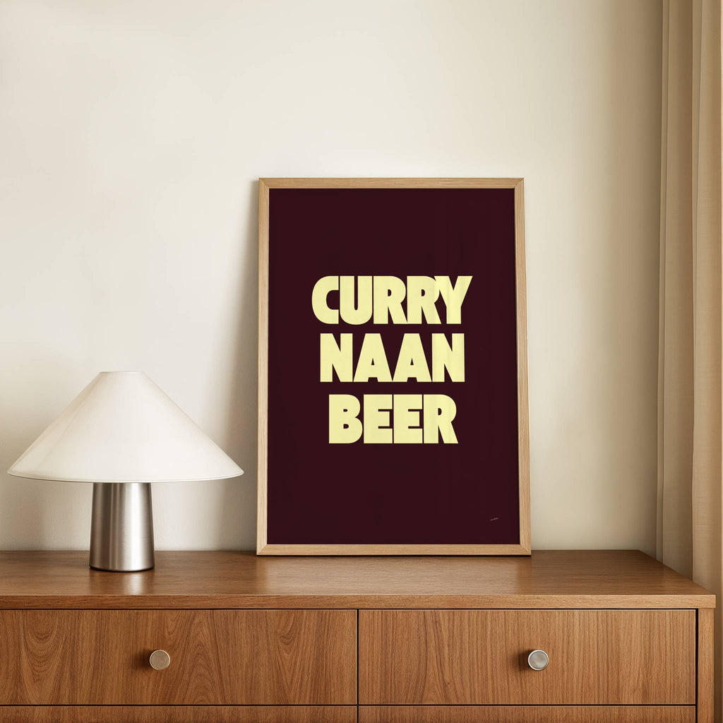 CURRY NAAN BEER PRINT