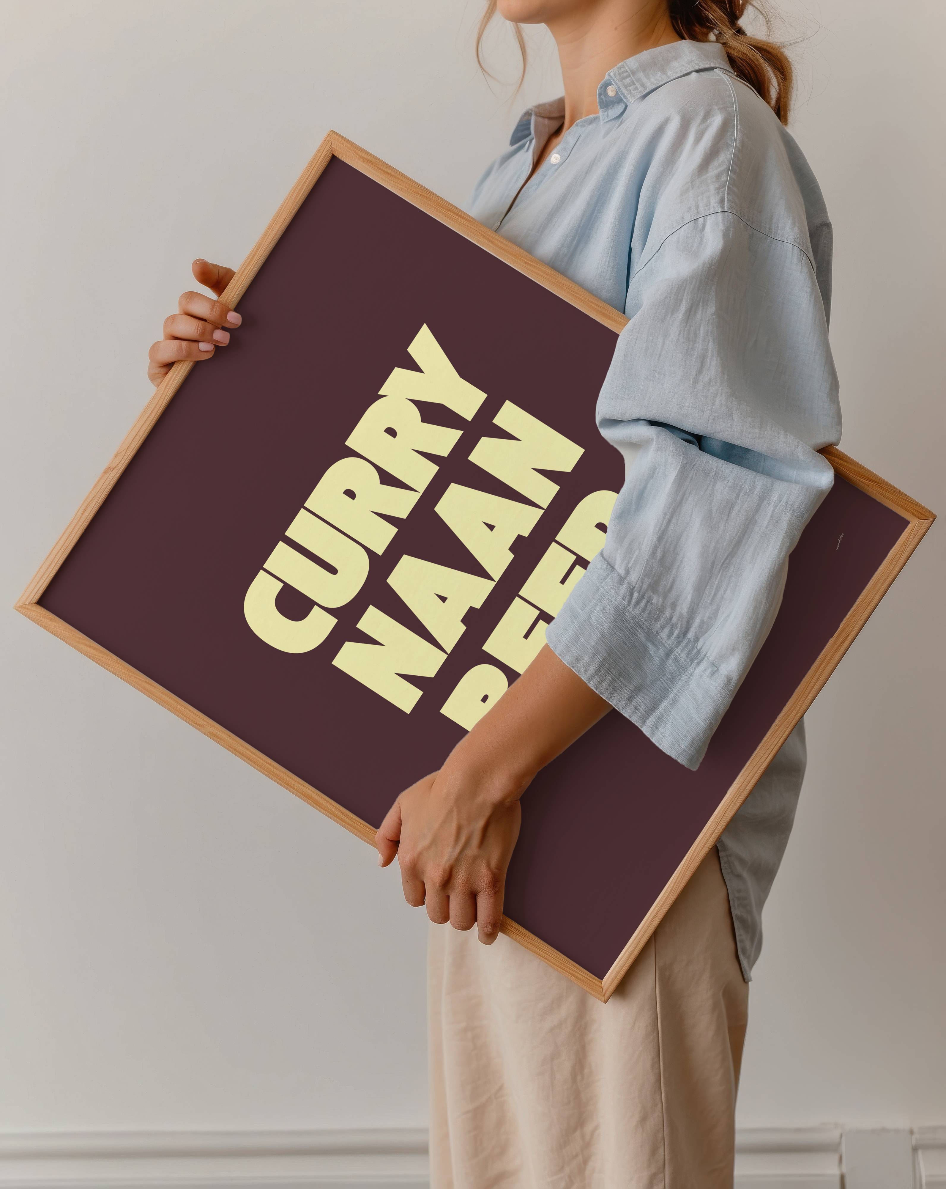 CURRY NAAN BEER PRINT