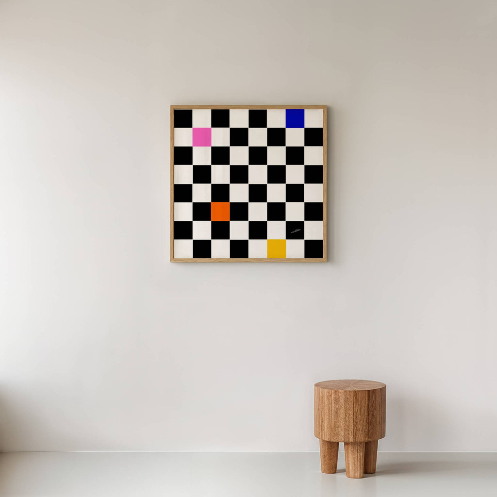 COLOUR CHECKERED PRINT
