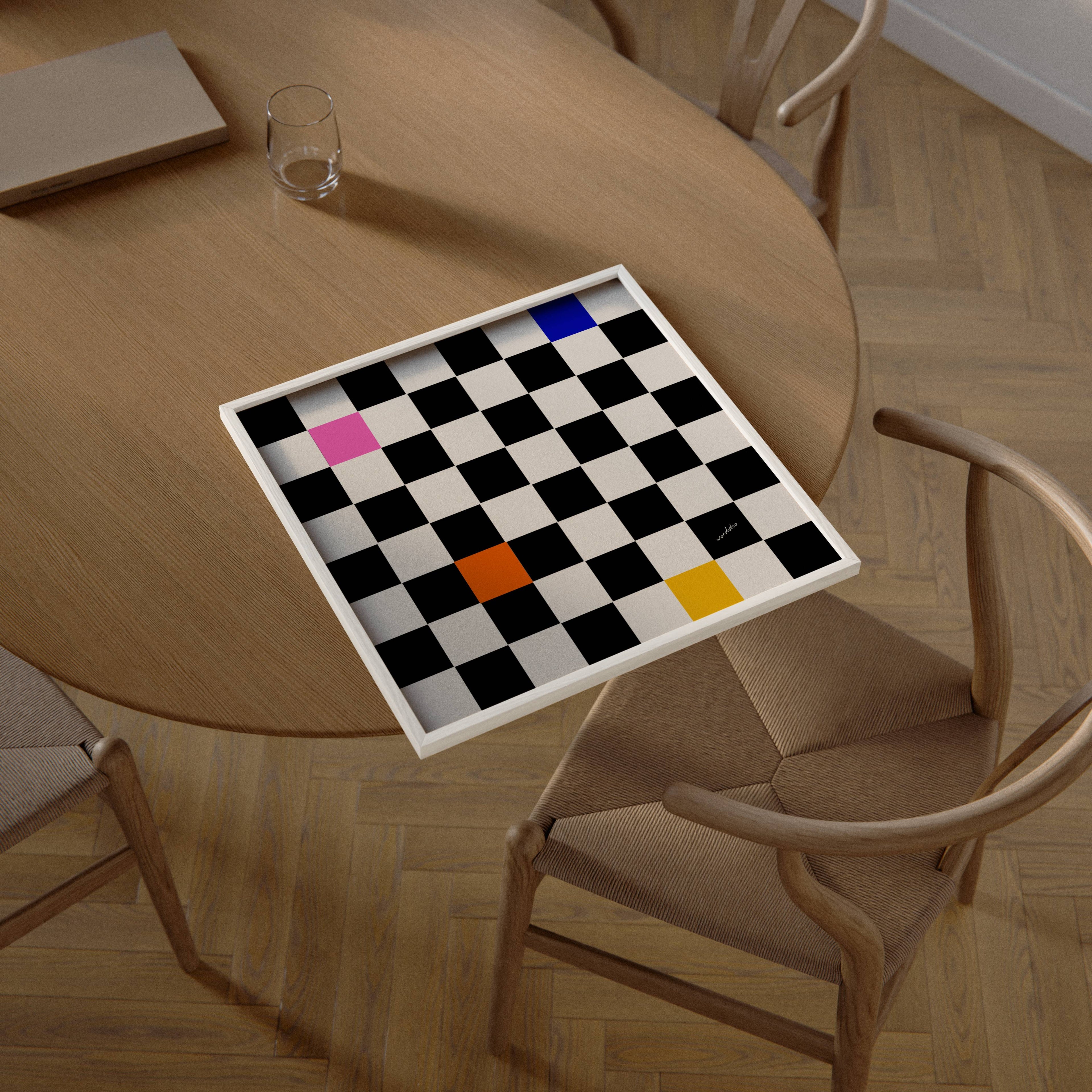 COLOUR CHECKERED PRINT