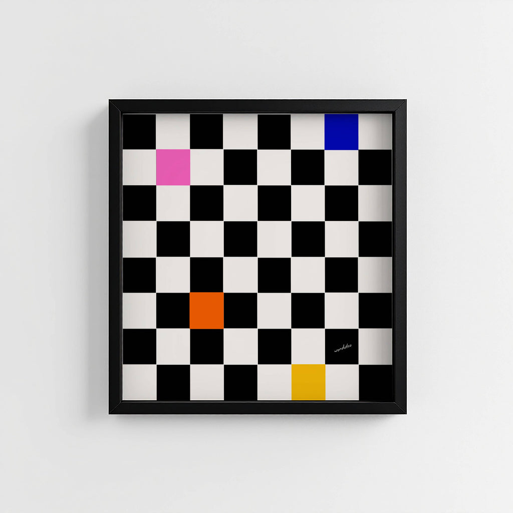 COLOUR CHECKERED PRINT