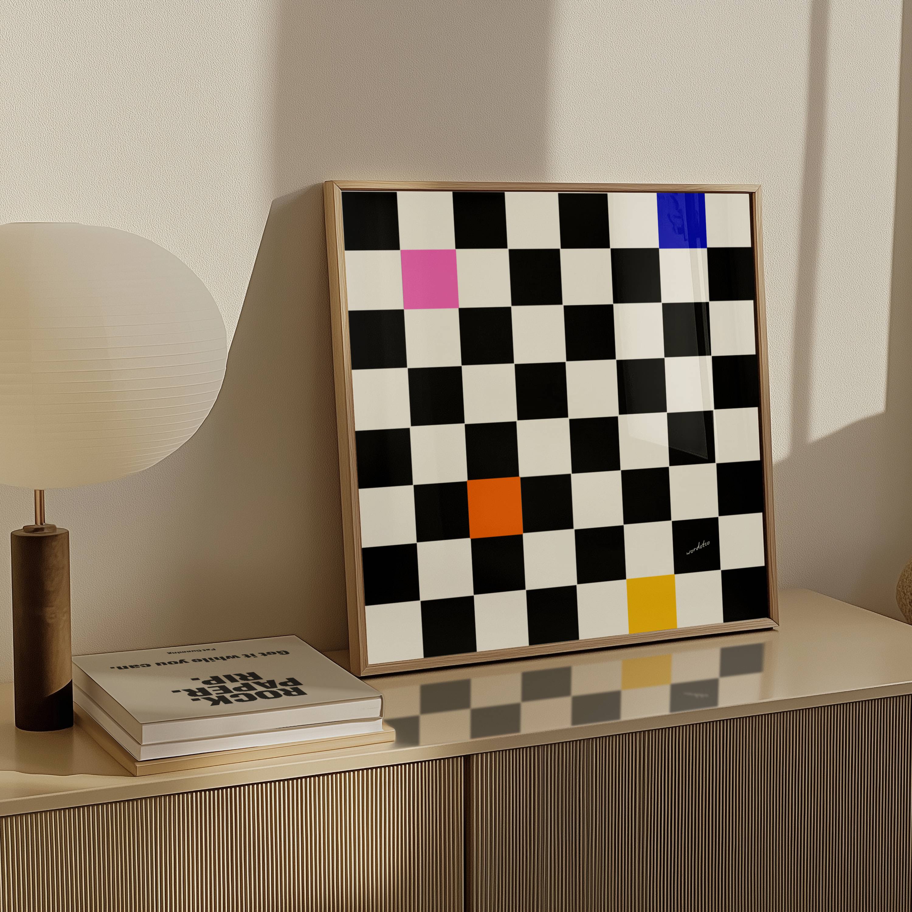 COLOUR CHECKERED PRINT