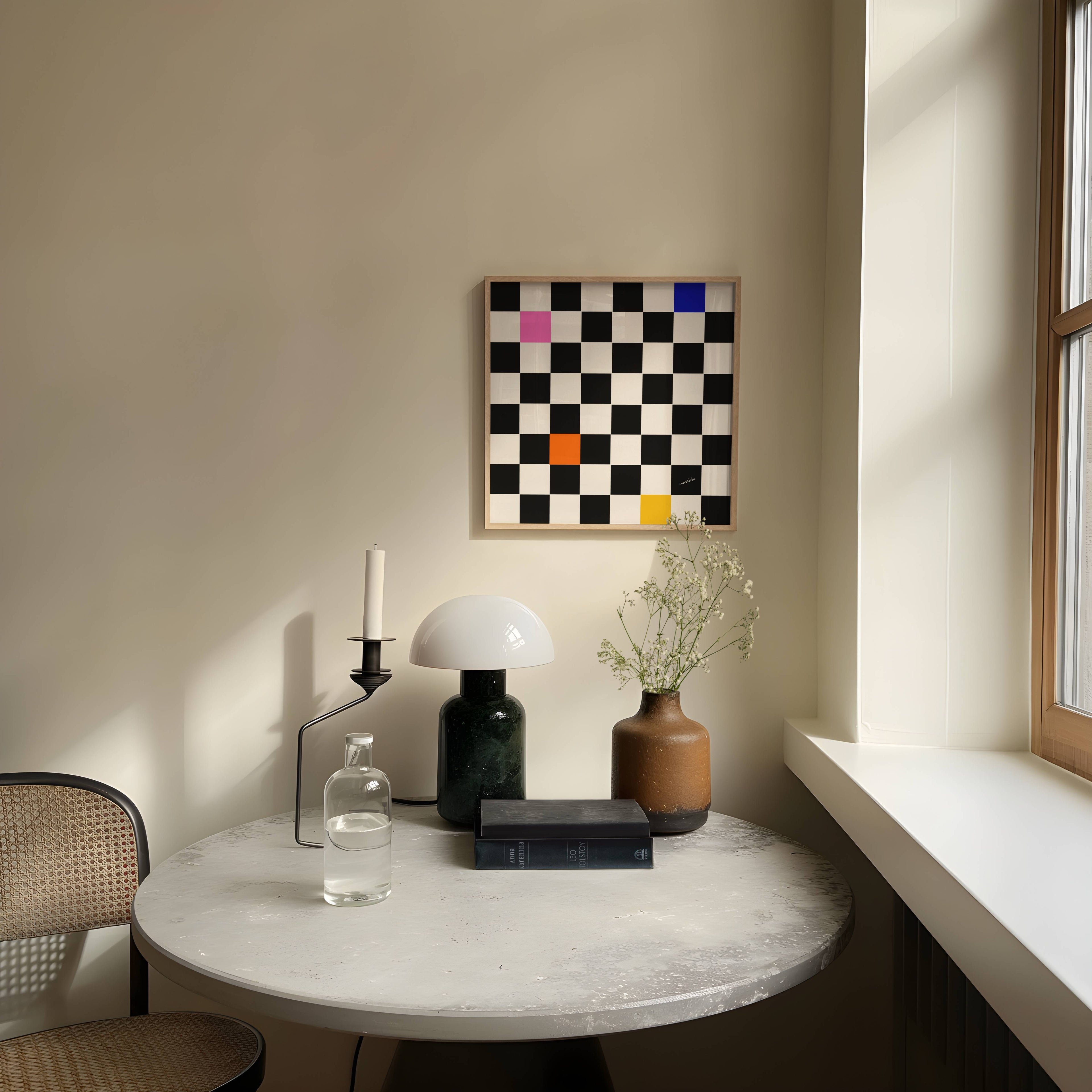 COLOUR CHECKERED PRINT