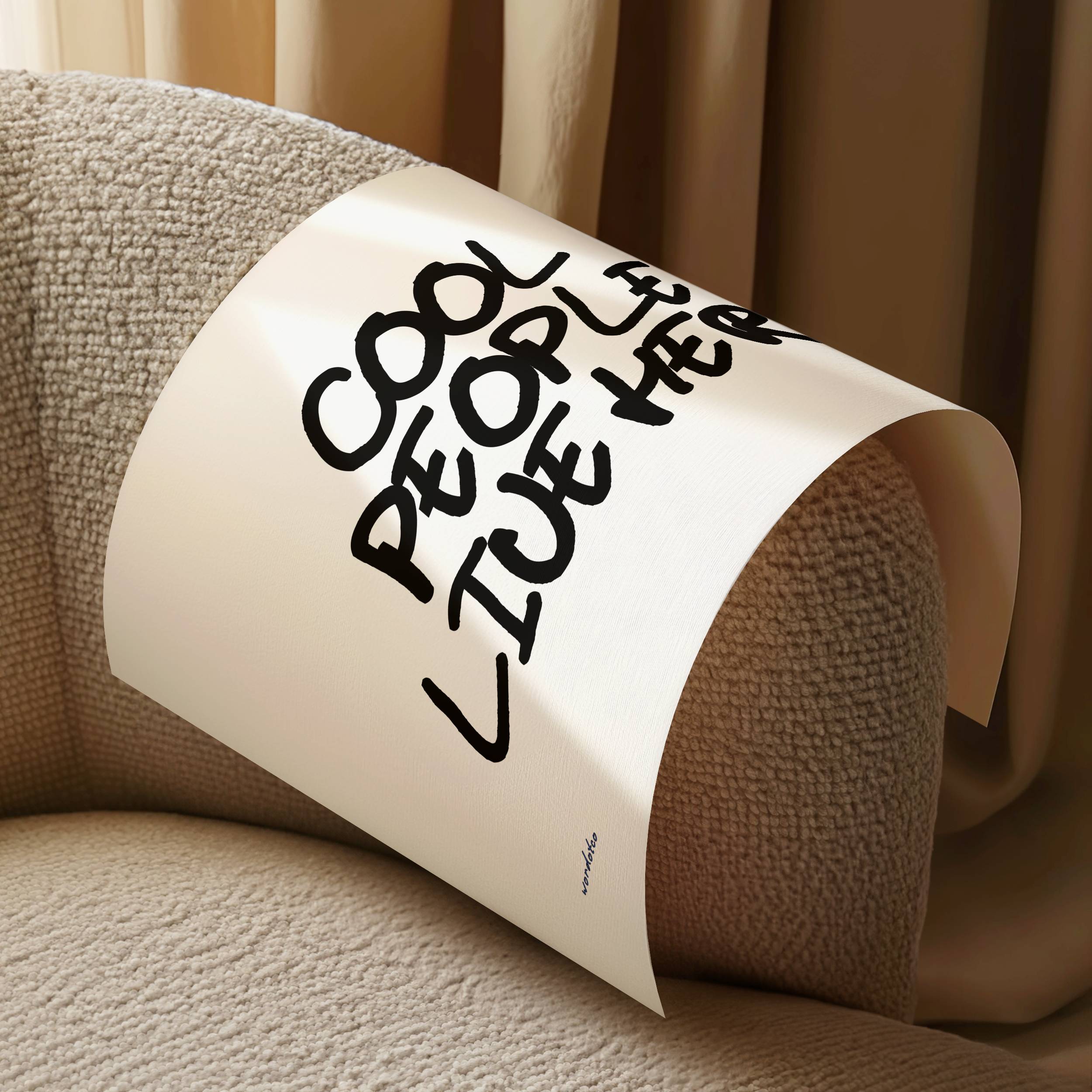 COOL PEOPLE LIVE HERE PRINT