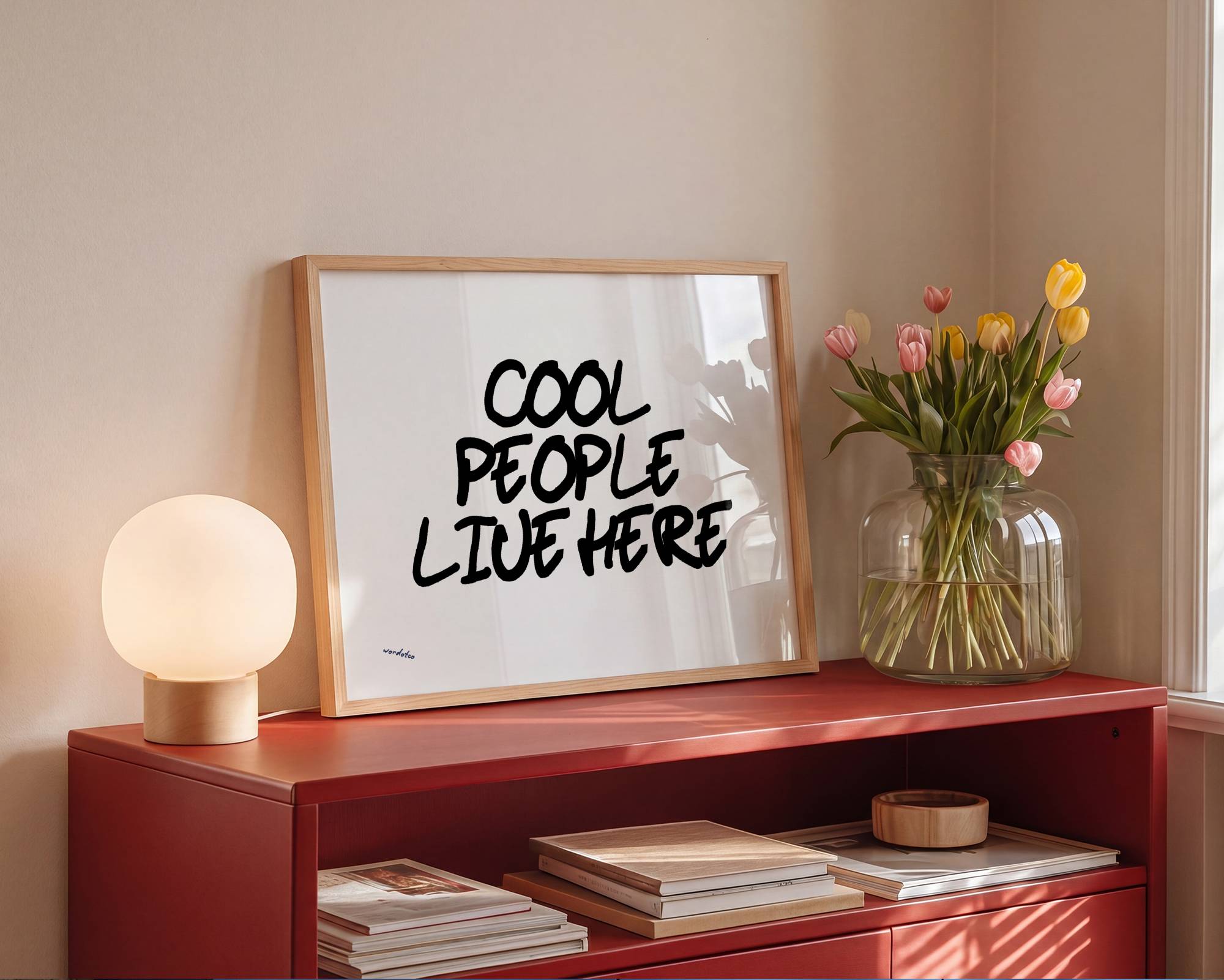 COOL PEOPLE LIVE HERE PRINT