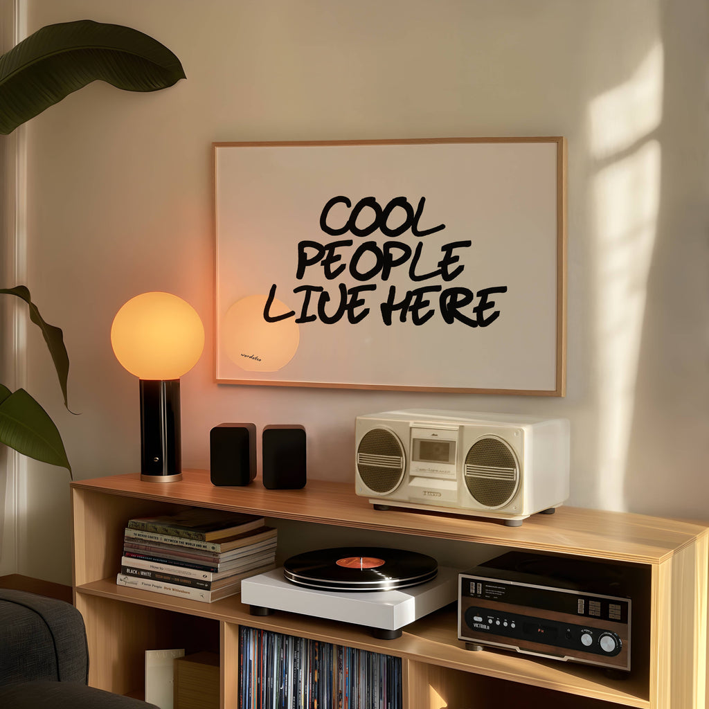 COOL PEOPLE LIVE HERE PRINT