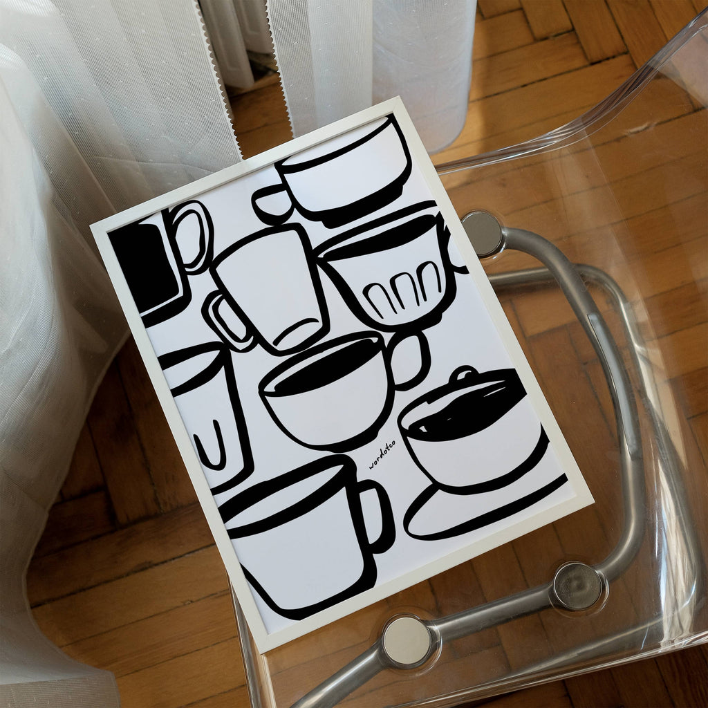 CUPS IN BETWEEN PRINT