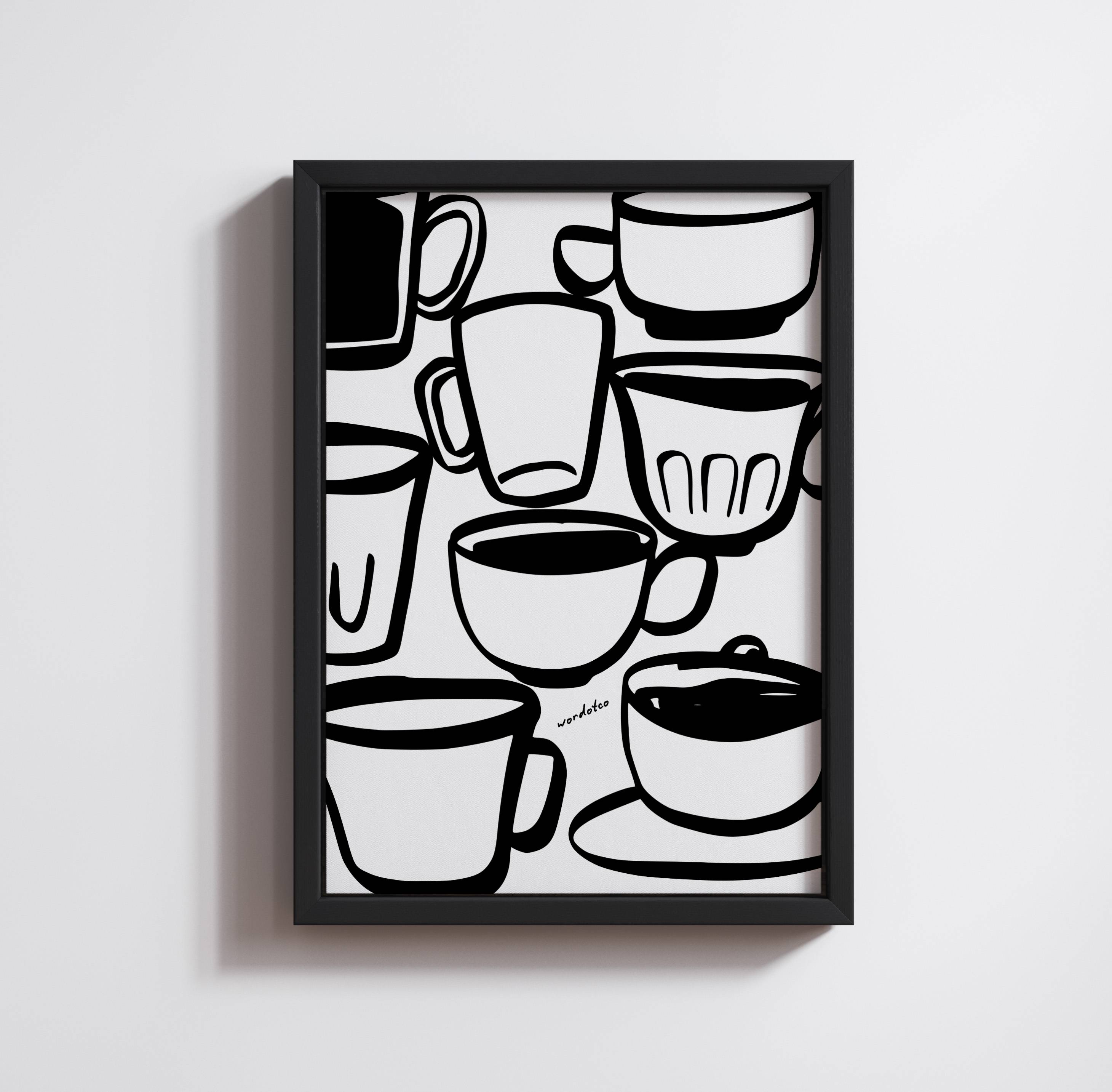 CUPS IN BETWEEN PRINT