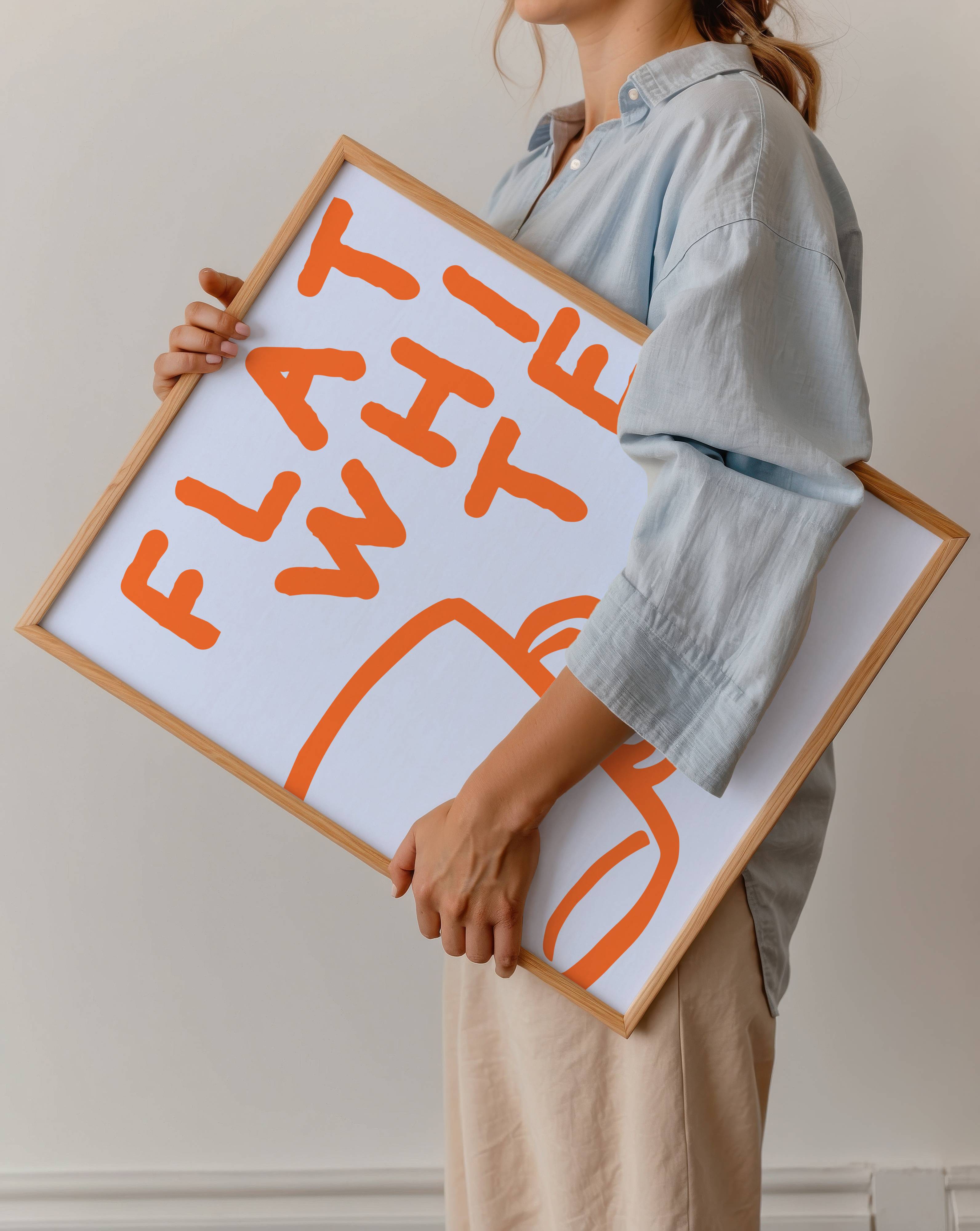 FLAT WHITE PRINT