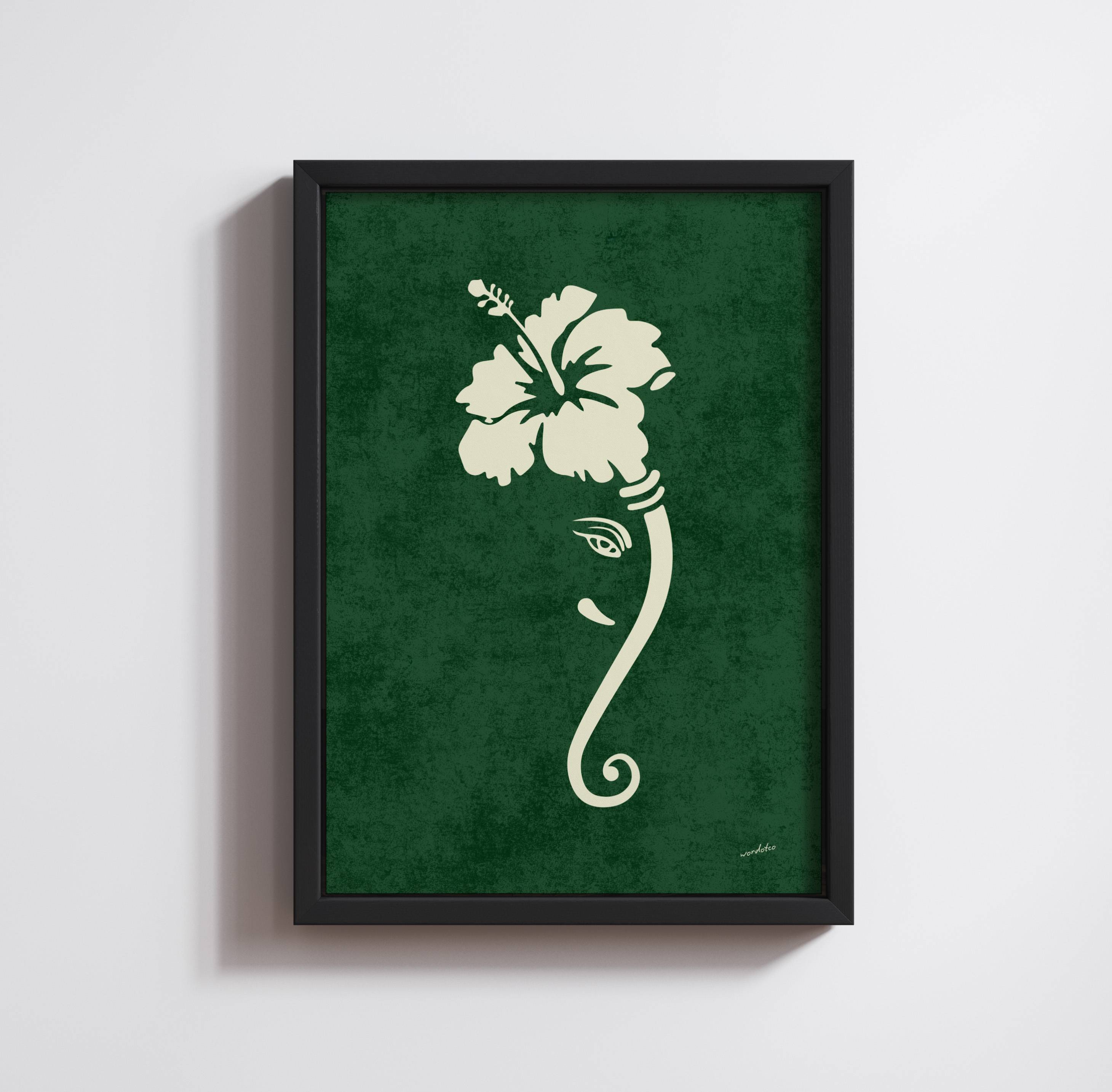 FLORAL GANESH PRINT