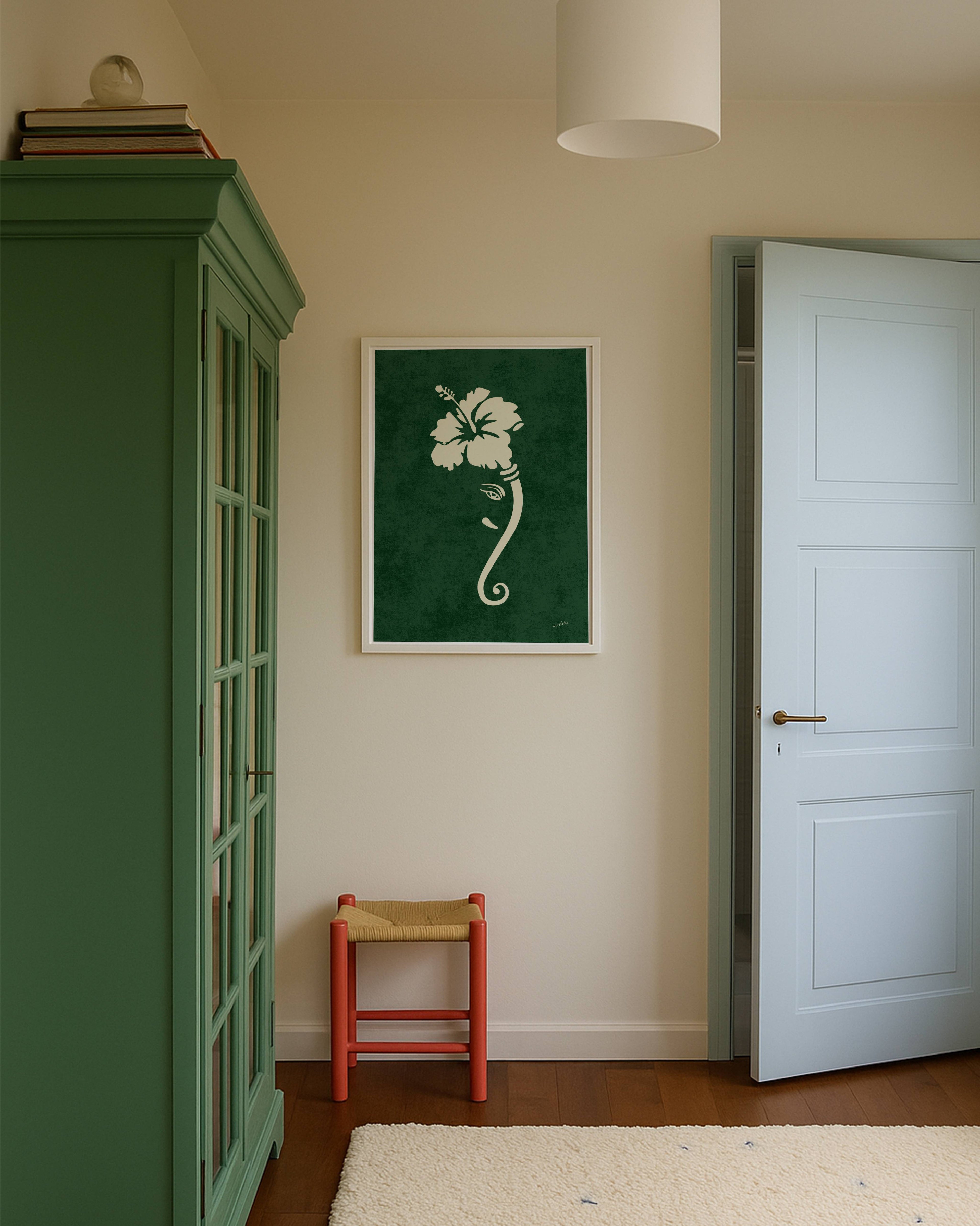 FLORAL GANESH PRINT