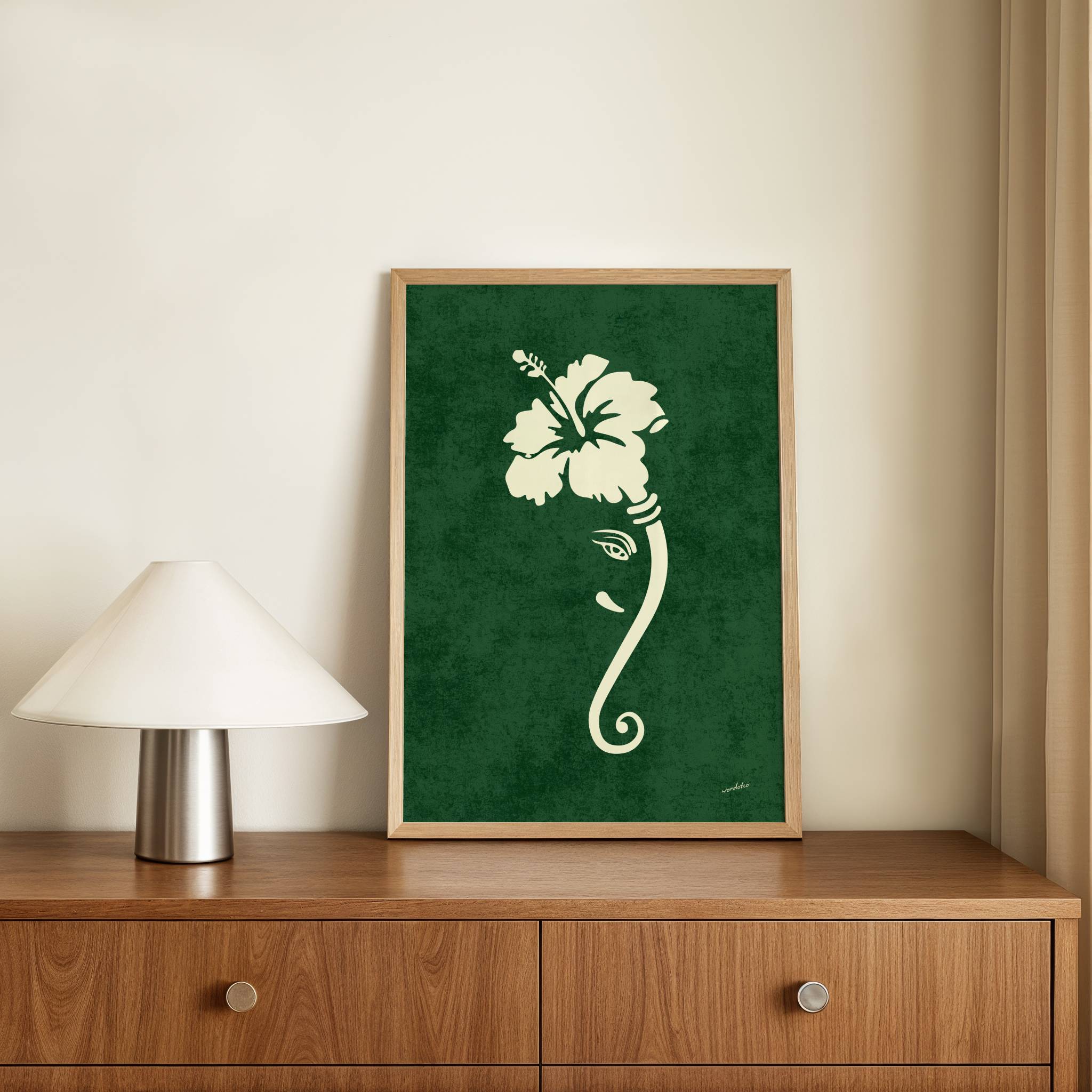 FLORAL GANESH PRINT