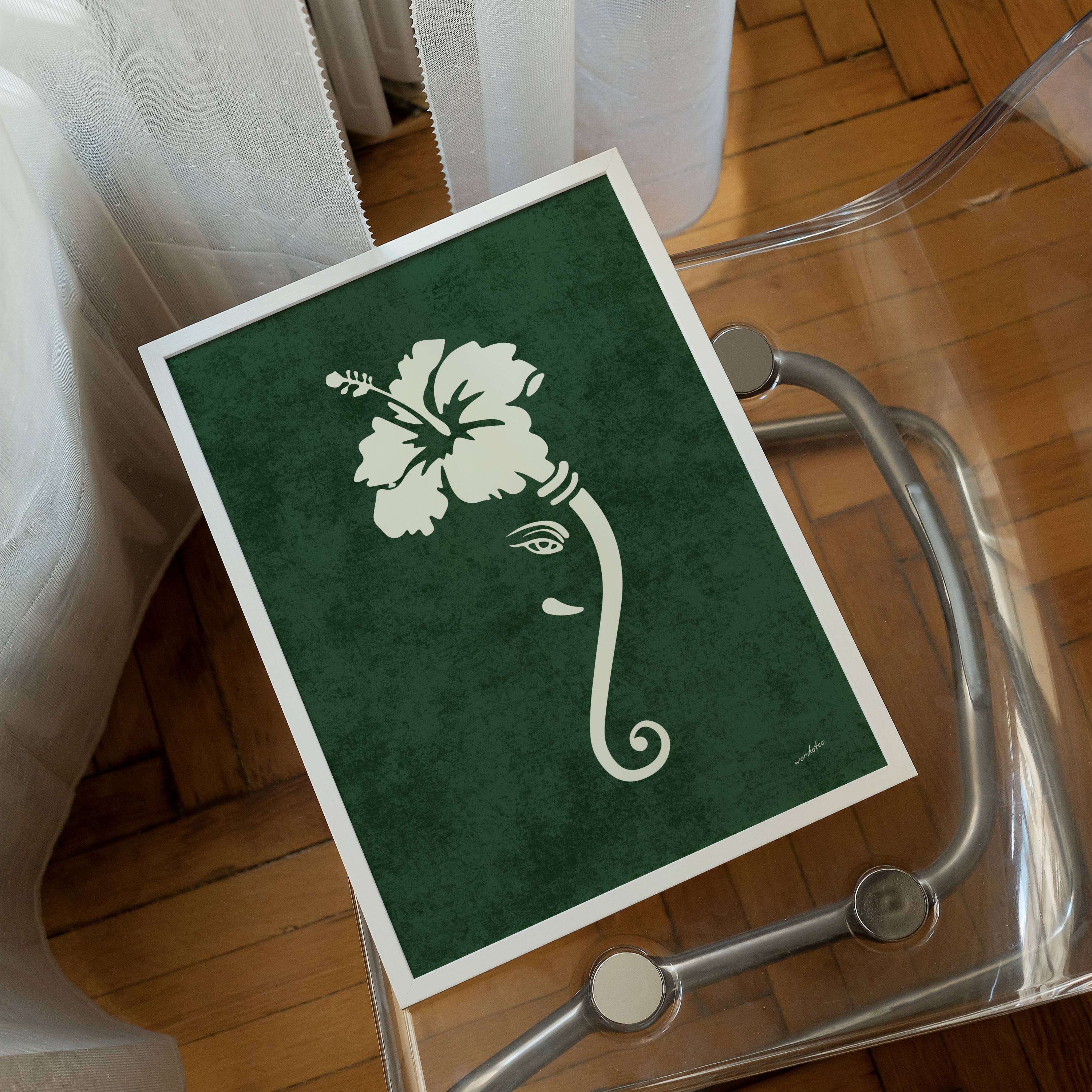 FLORAL GANESH PRINT