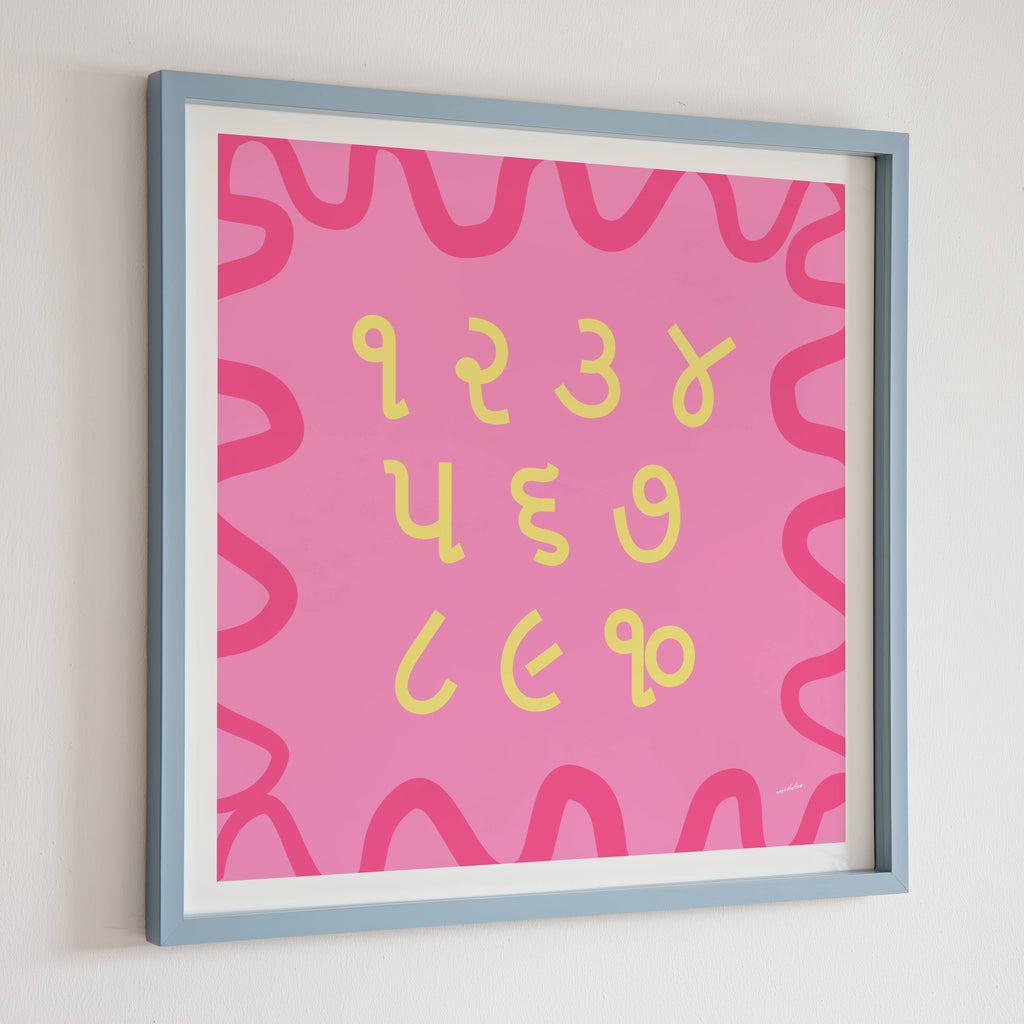 GUJARATI NUMBER CHART PRINT