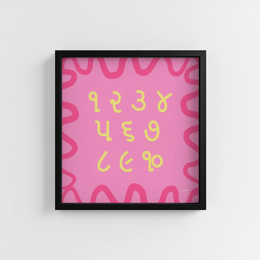 GUJARATI NUMBER CHART PRINT
