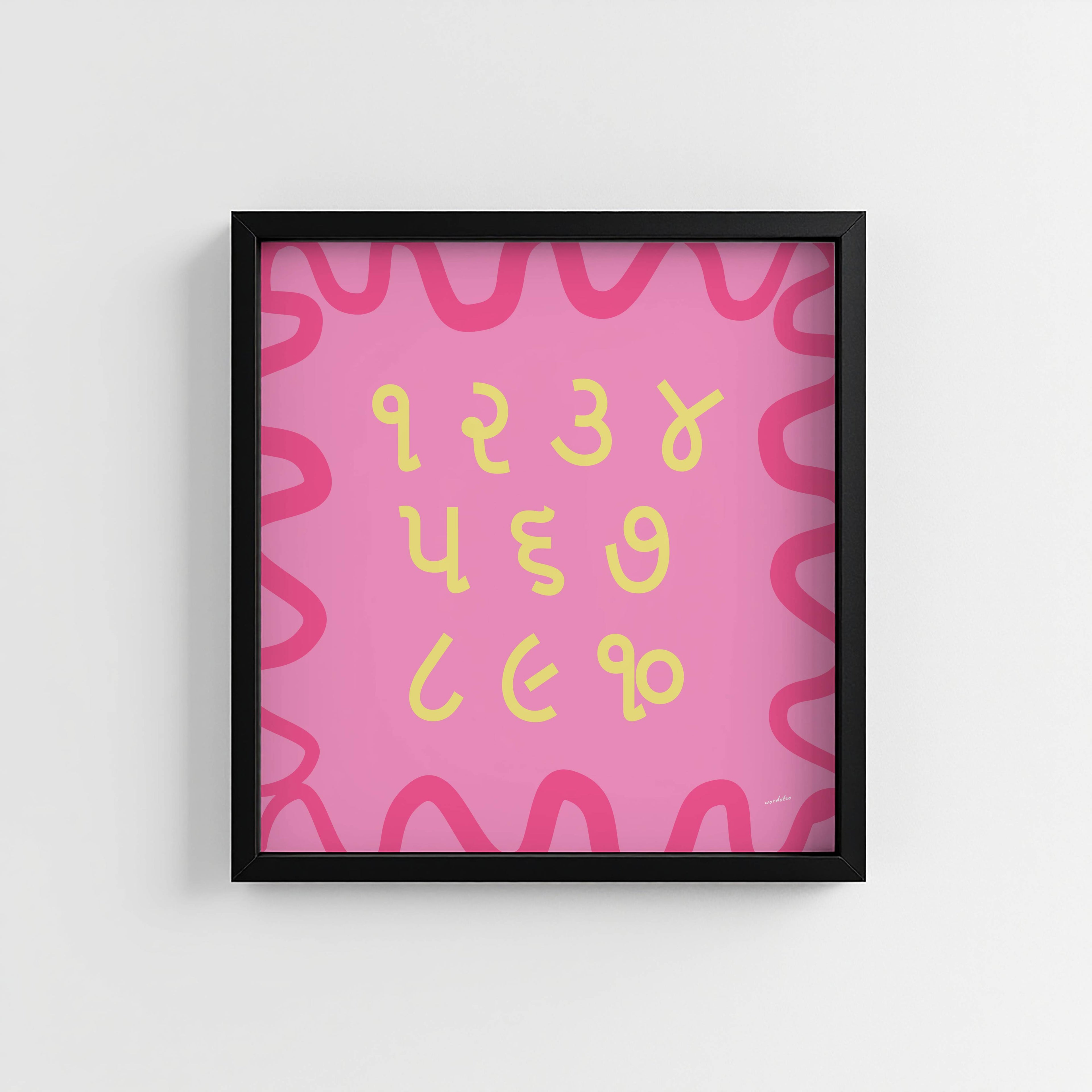 GUJARATI NUMBER CHART PRINT