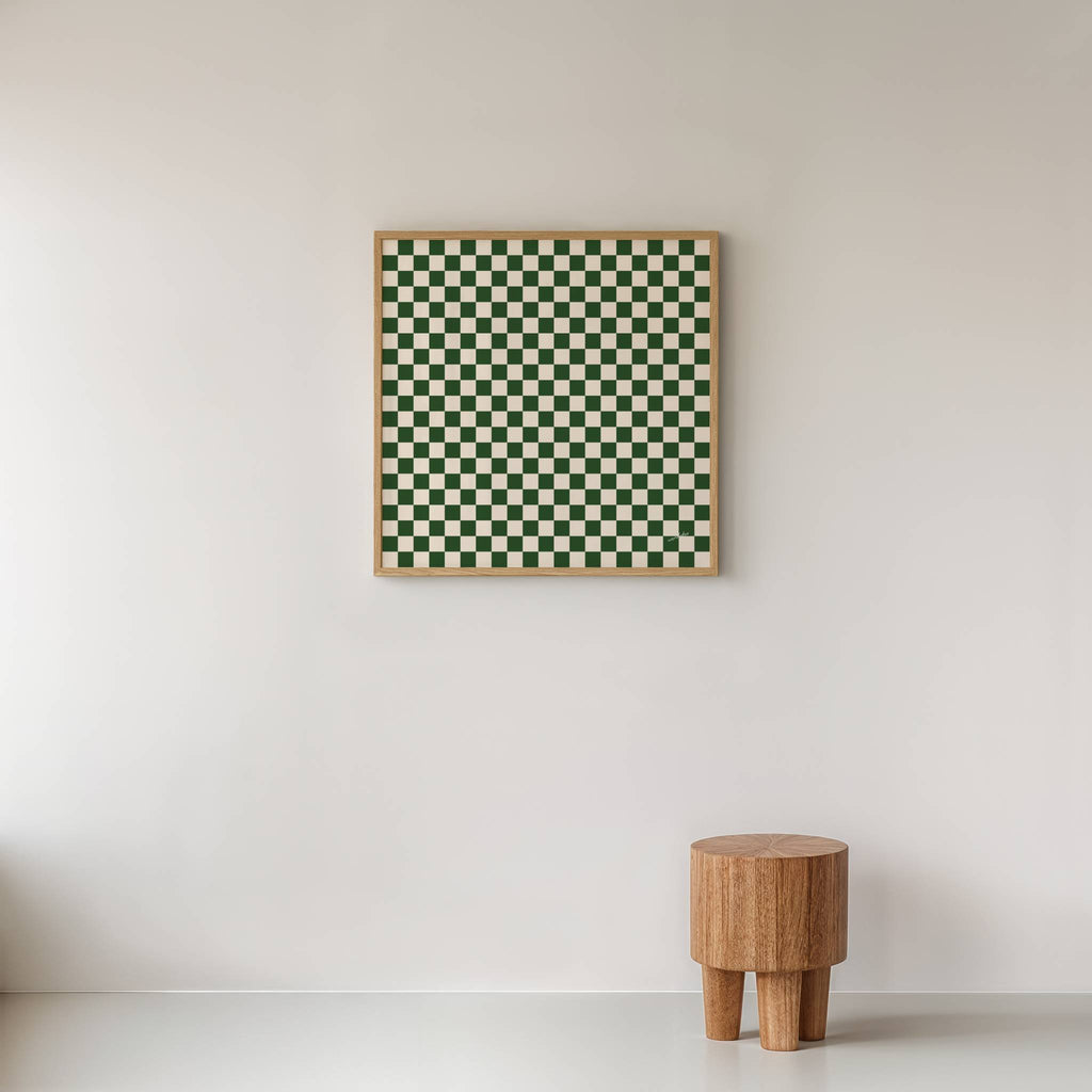 GREEN CHECKERED PRINT