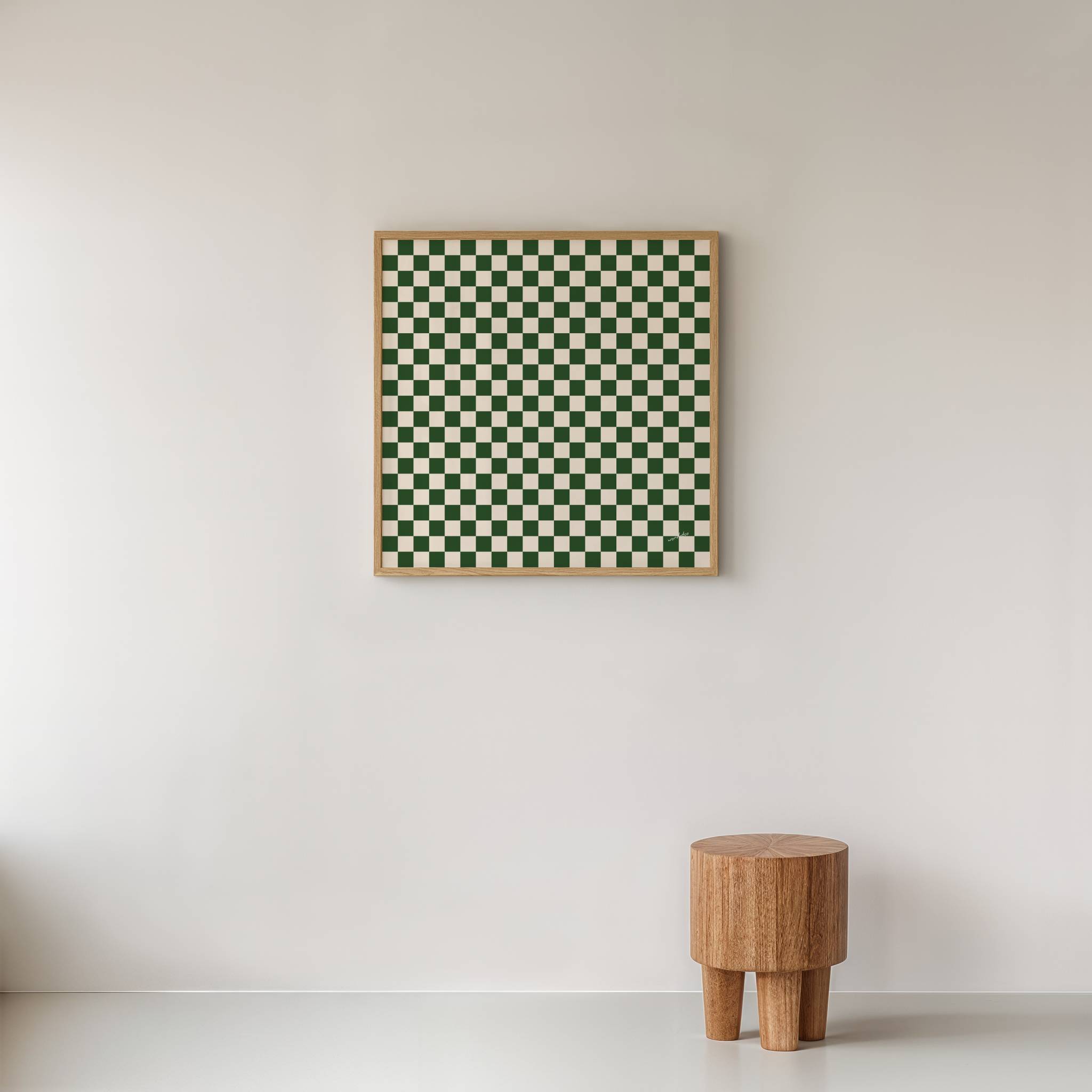 GREEN CHECKERED PRINT