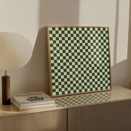 GREEN CHECKERED PRINT