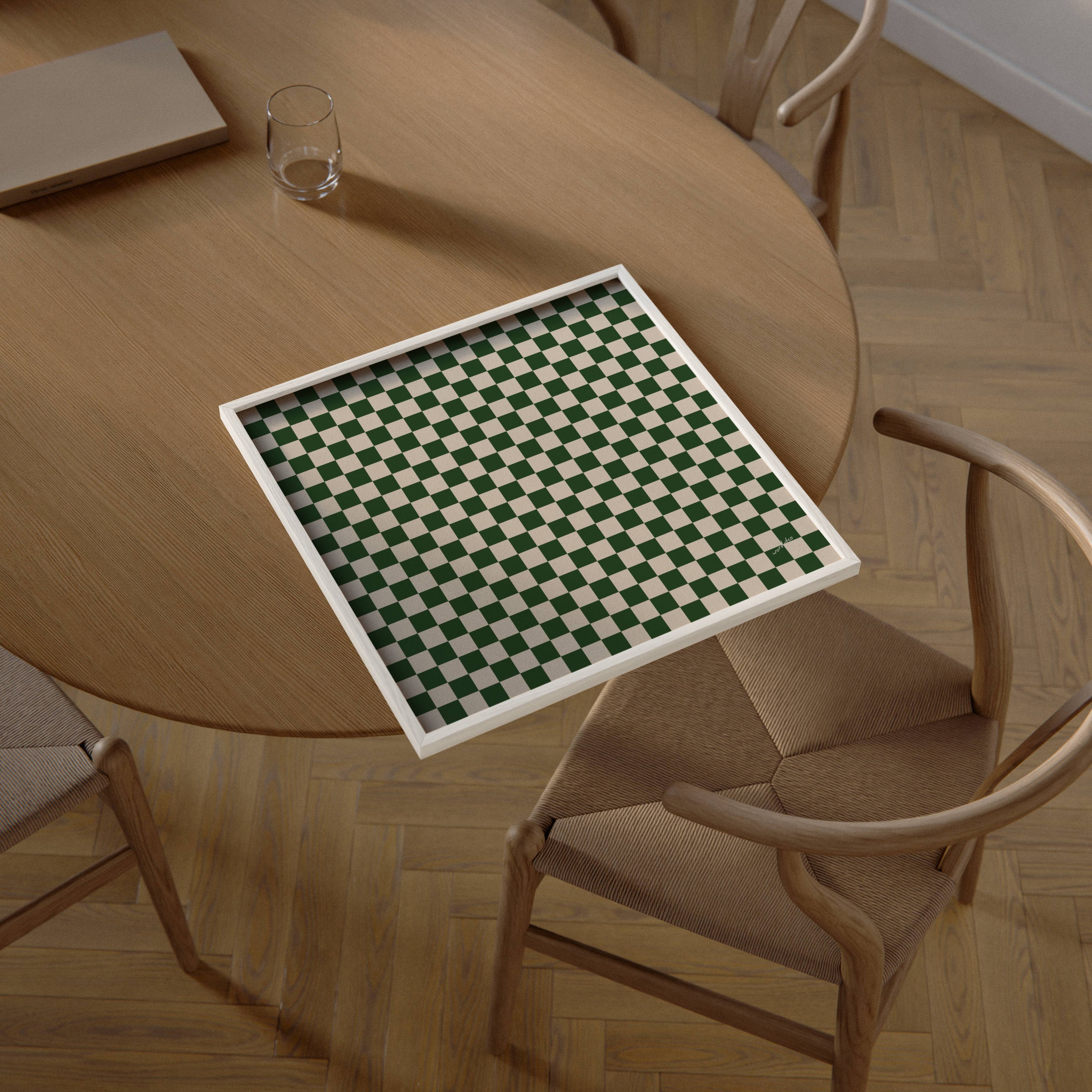 GREEN CHECKERED PRINT