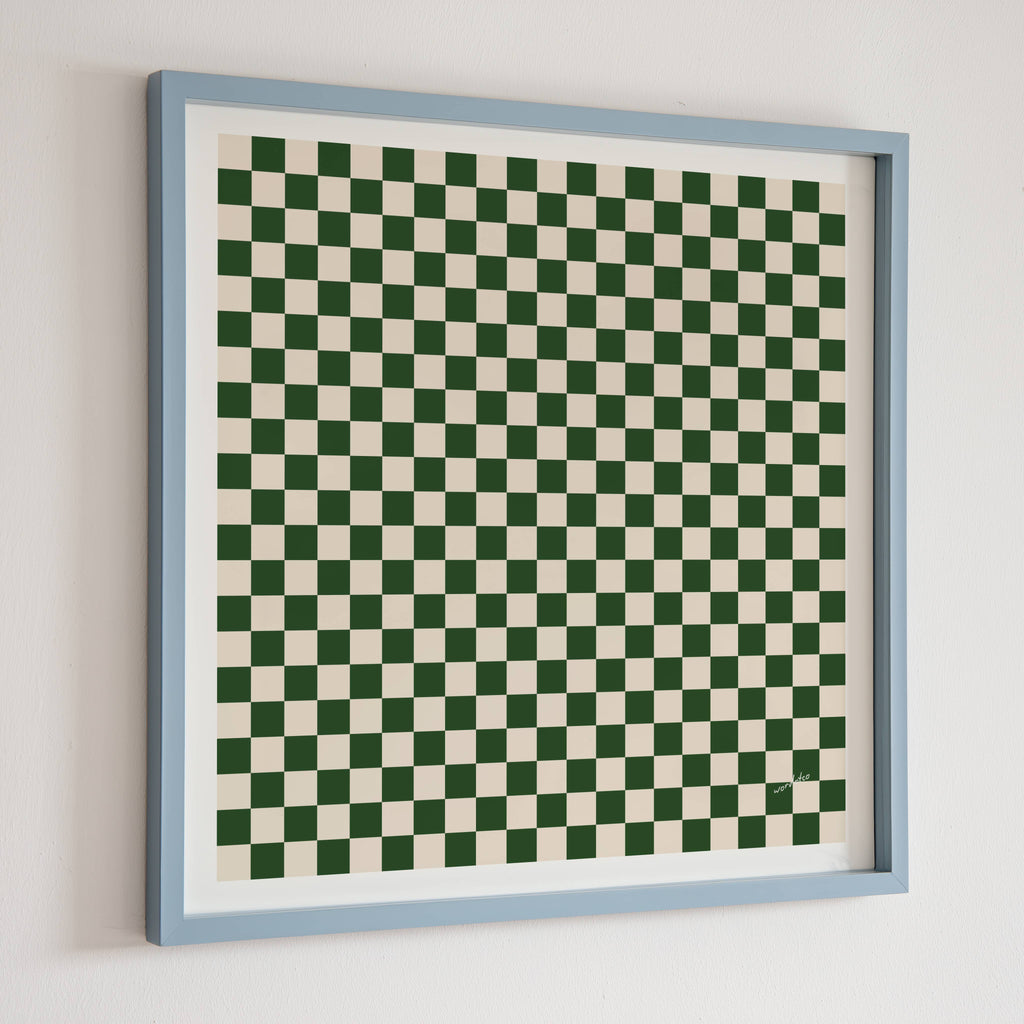 GREEN CHECKERED PRINT